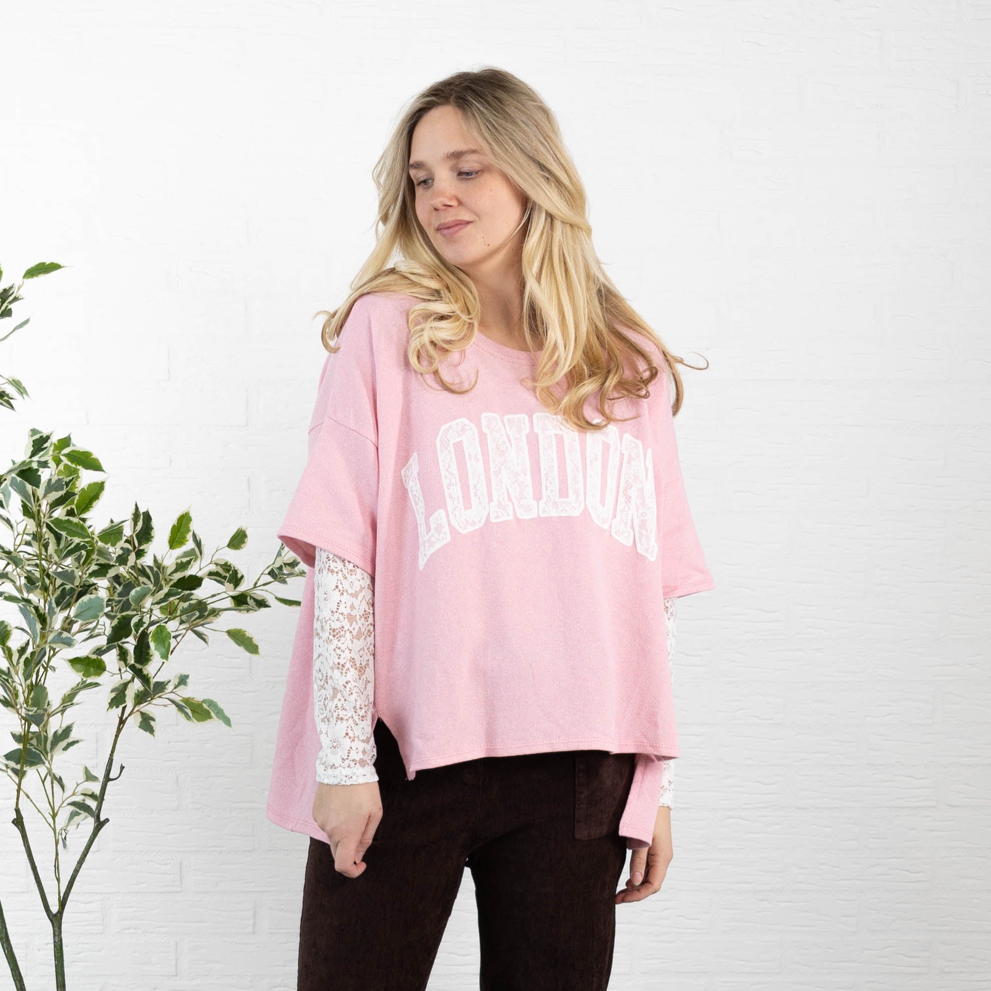 London sweatshirt, Lyserød