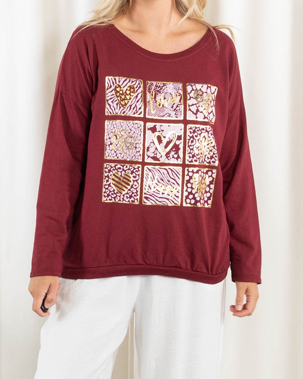 Randi t-shirt, Bordeaux