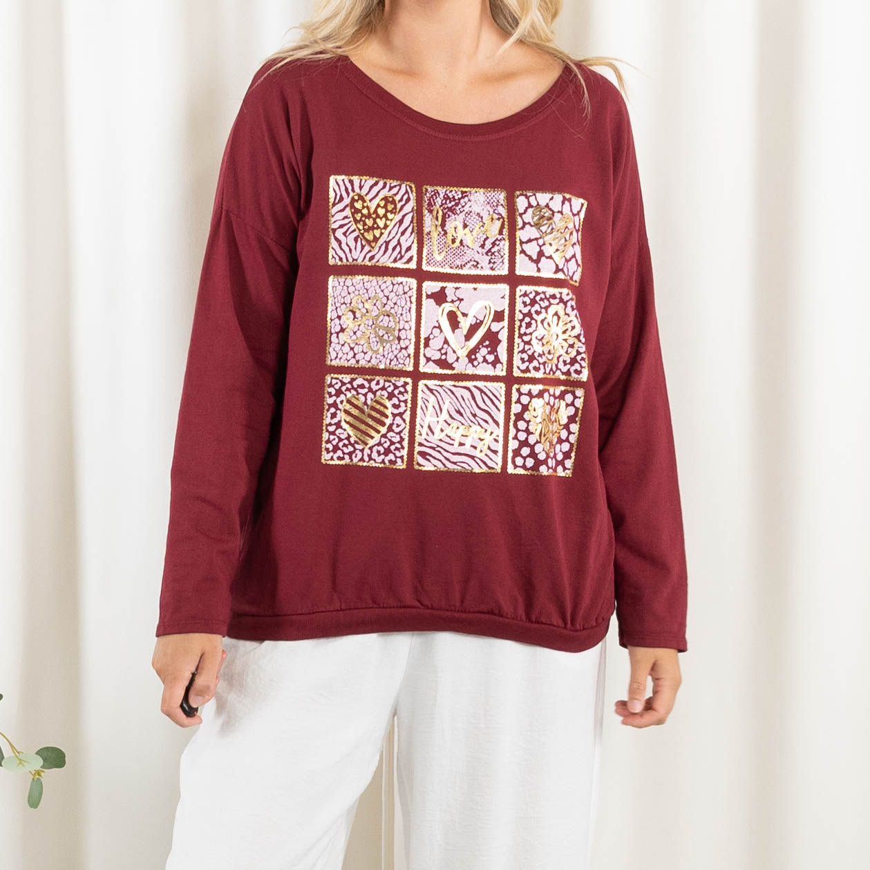 Randi t-shirt, Bordeaux