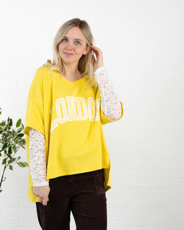 London sweatshirt, Gul