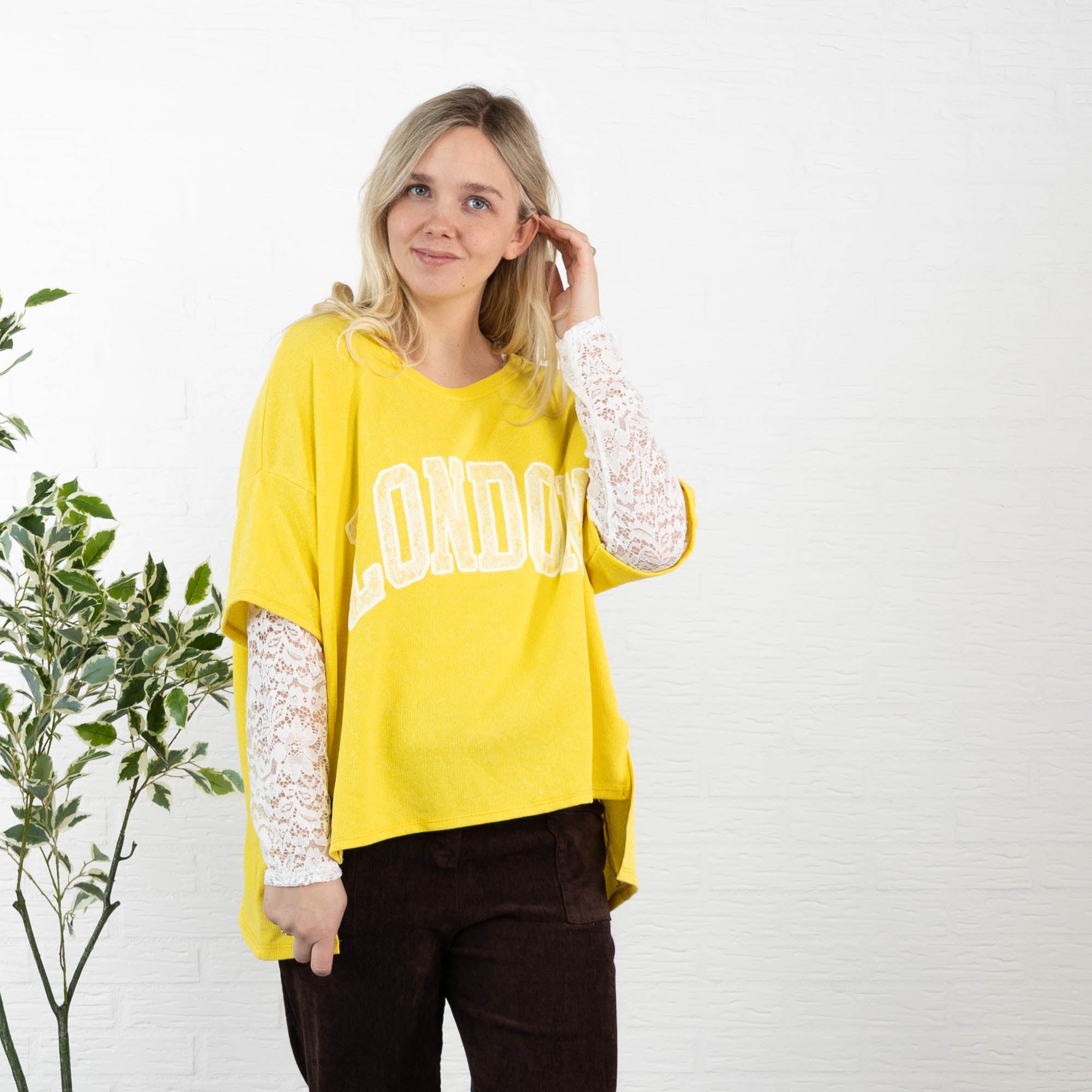 London sweatshirt, Gul