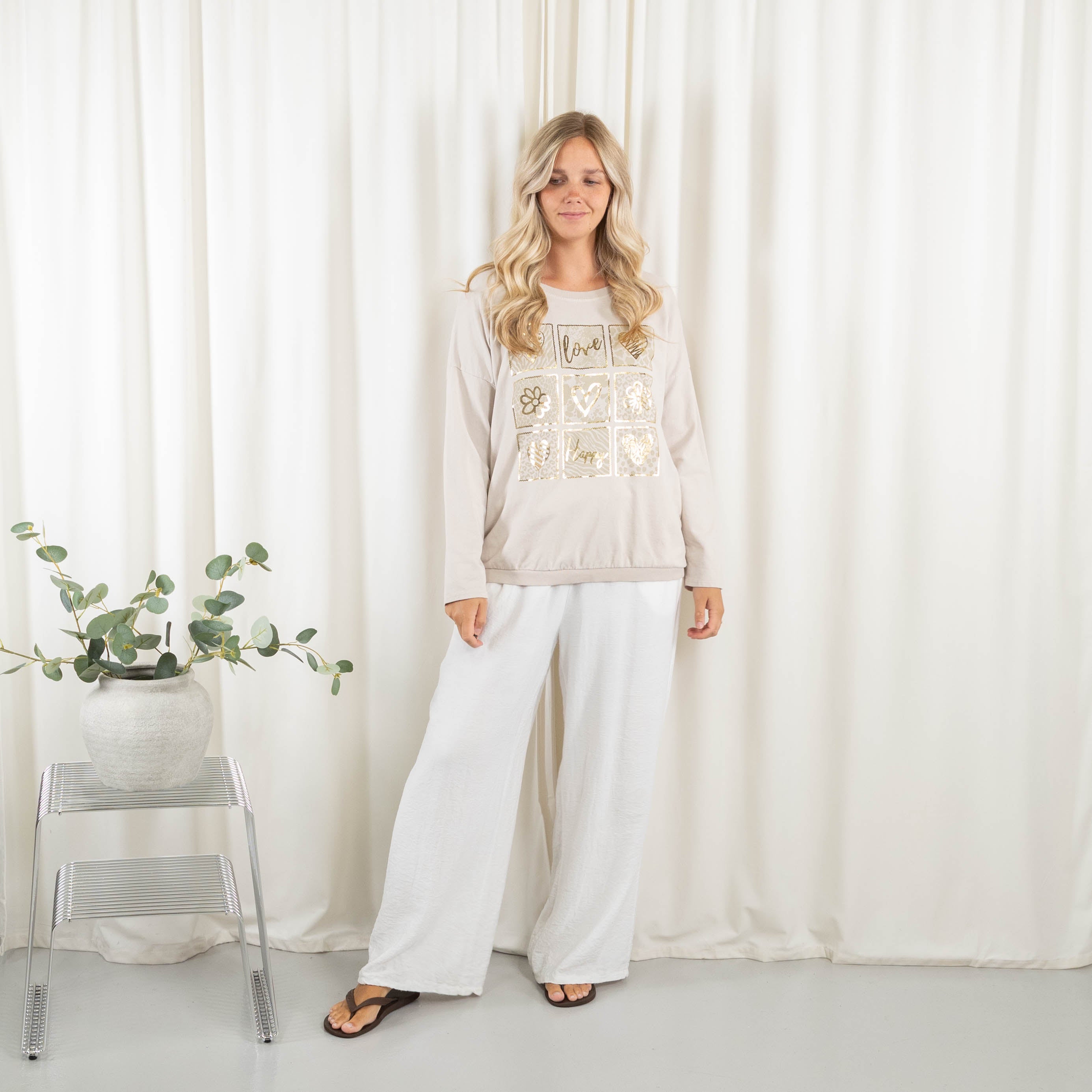 Randi t-shirt, Beige