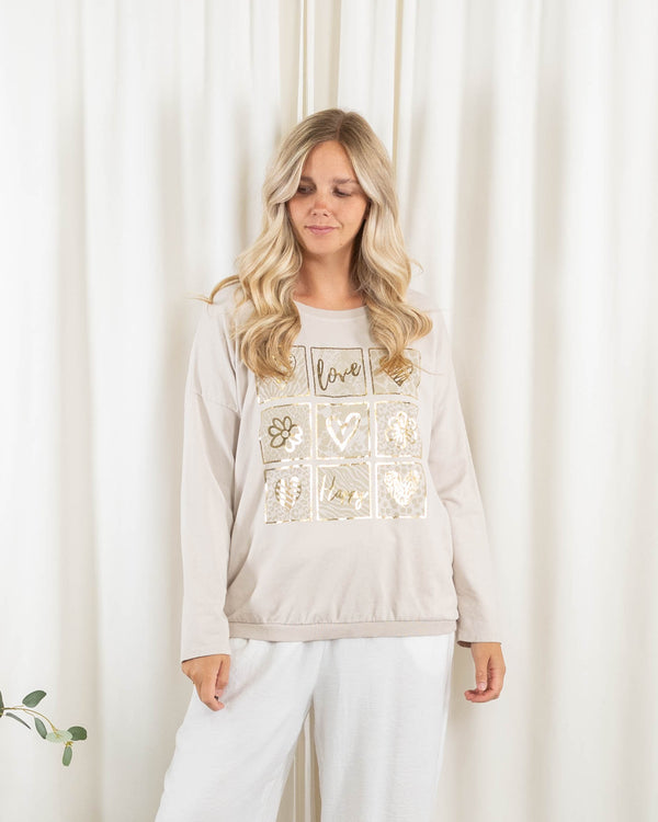 Randi t-shirt, Beige