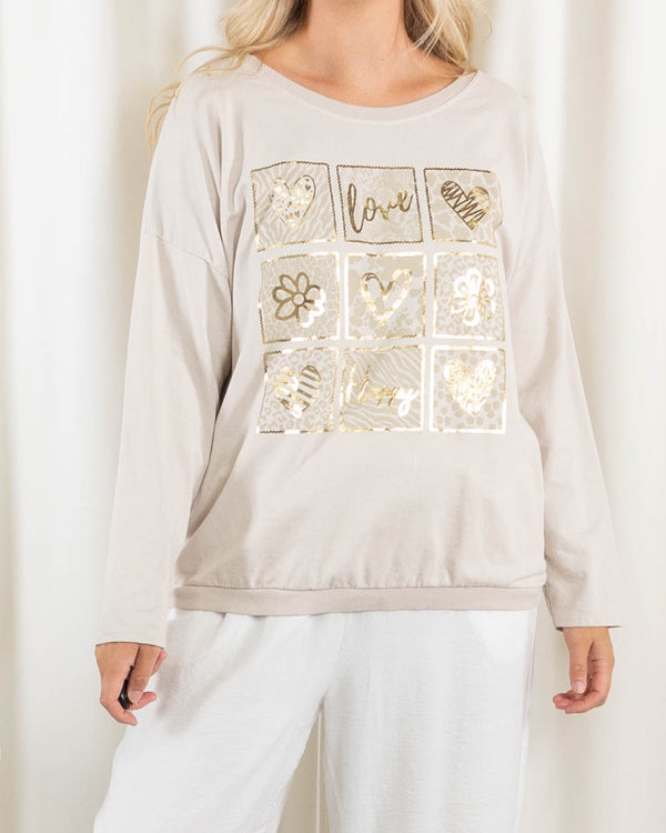 Randi t-shirt, Beige