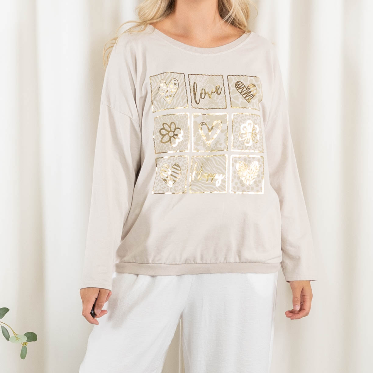 Randi t-shirt, Beige