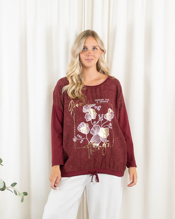 Shelby t-shirt, Bordeaux