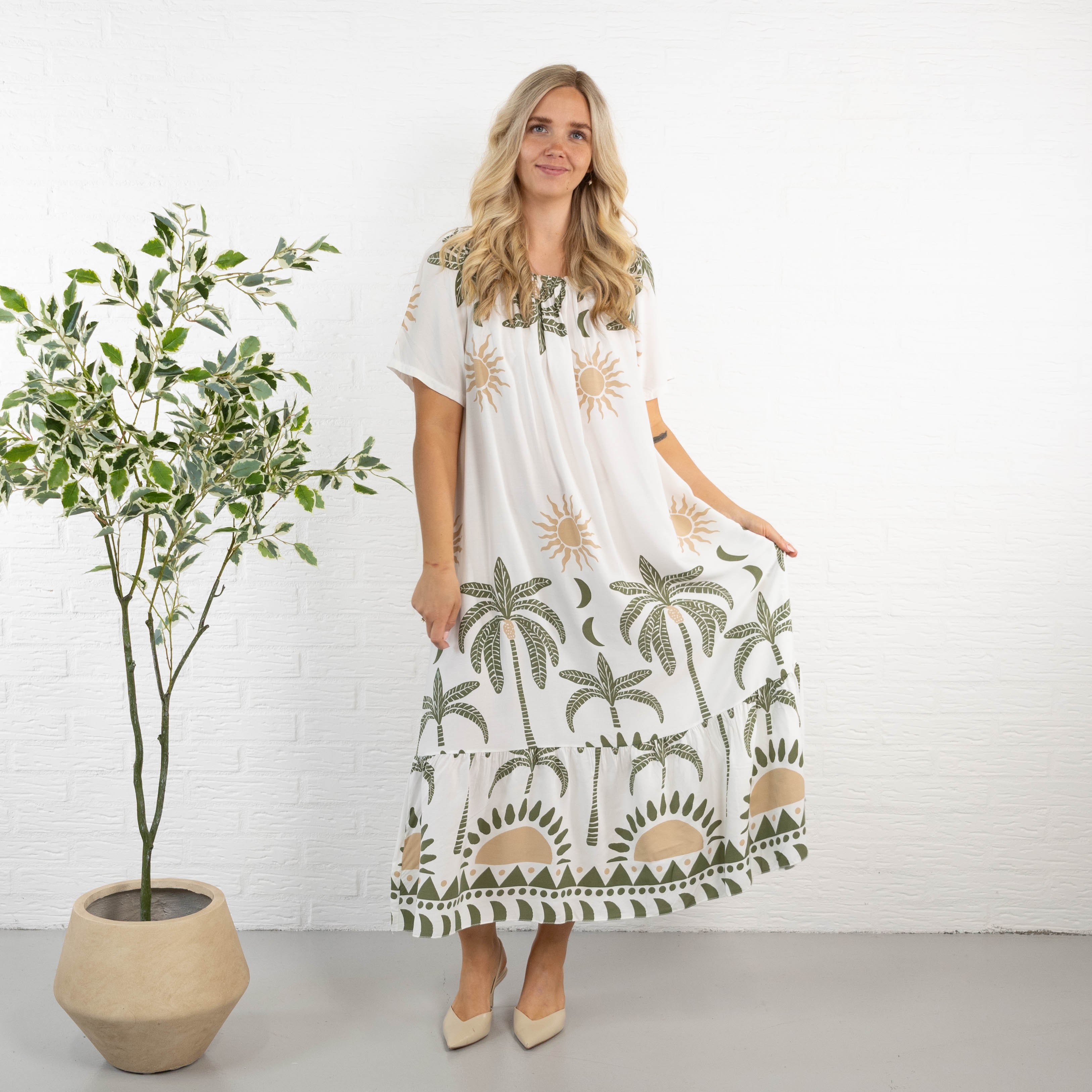 Sanne kjole, Khaki