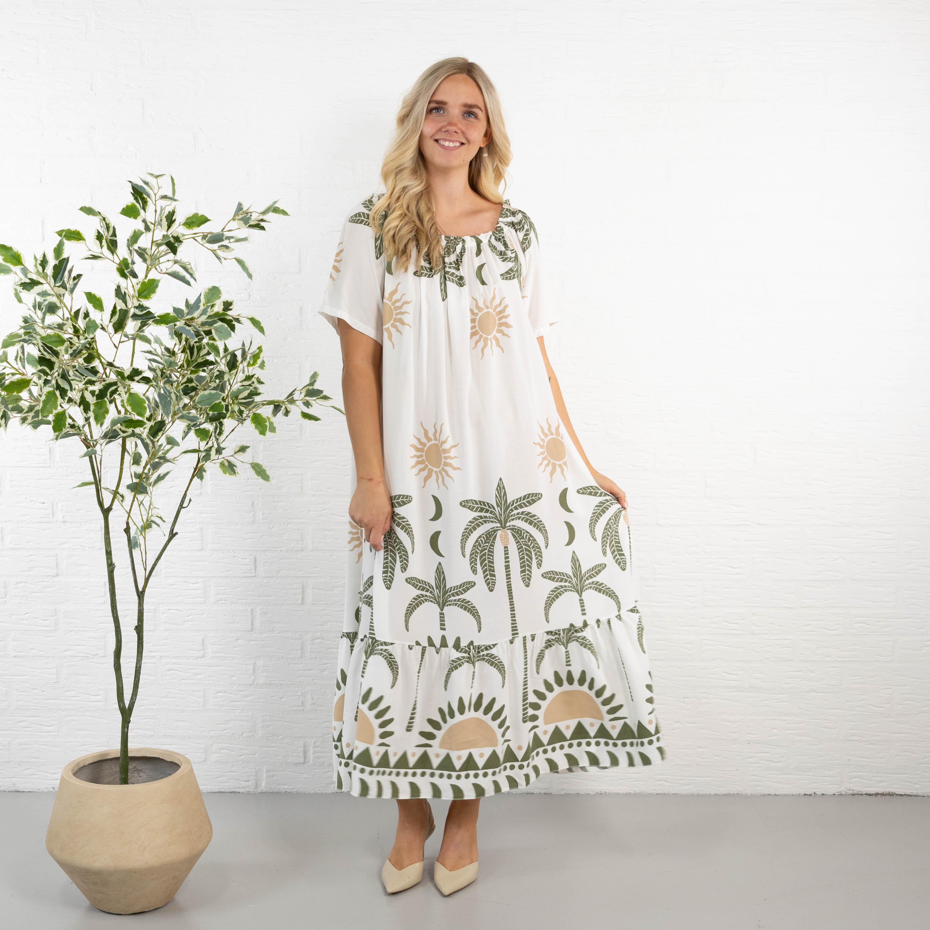 Sanne kjole, Khaki