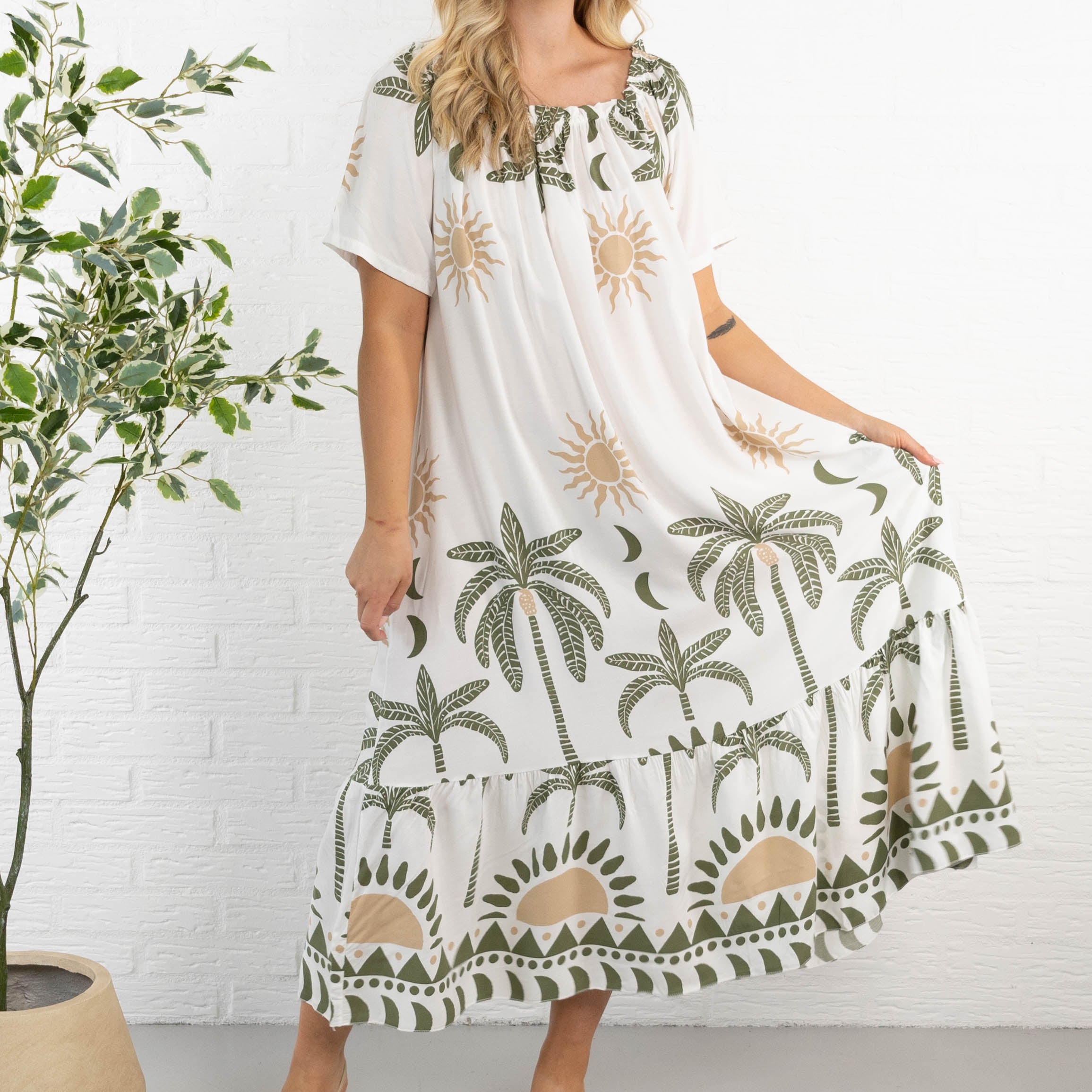 Sanne kjole, Khaki