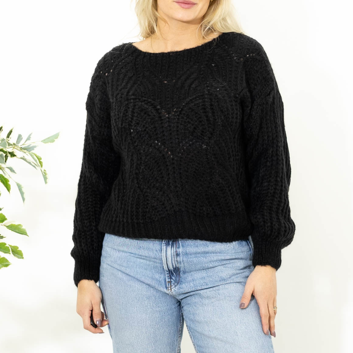 Nanny kort strik, Sort