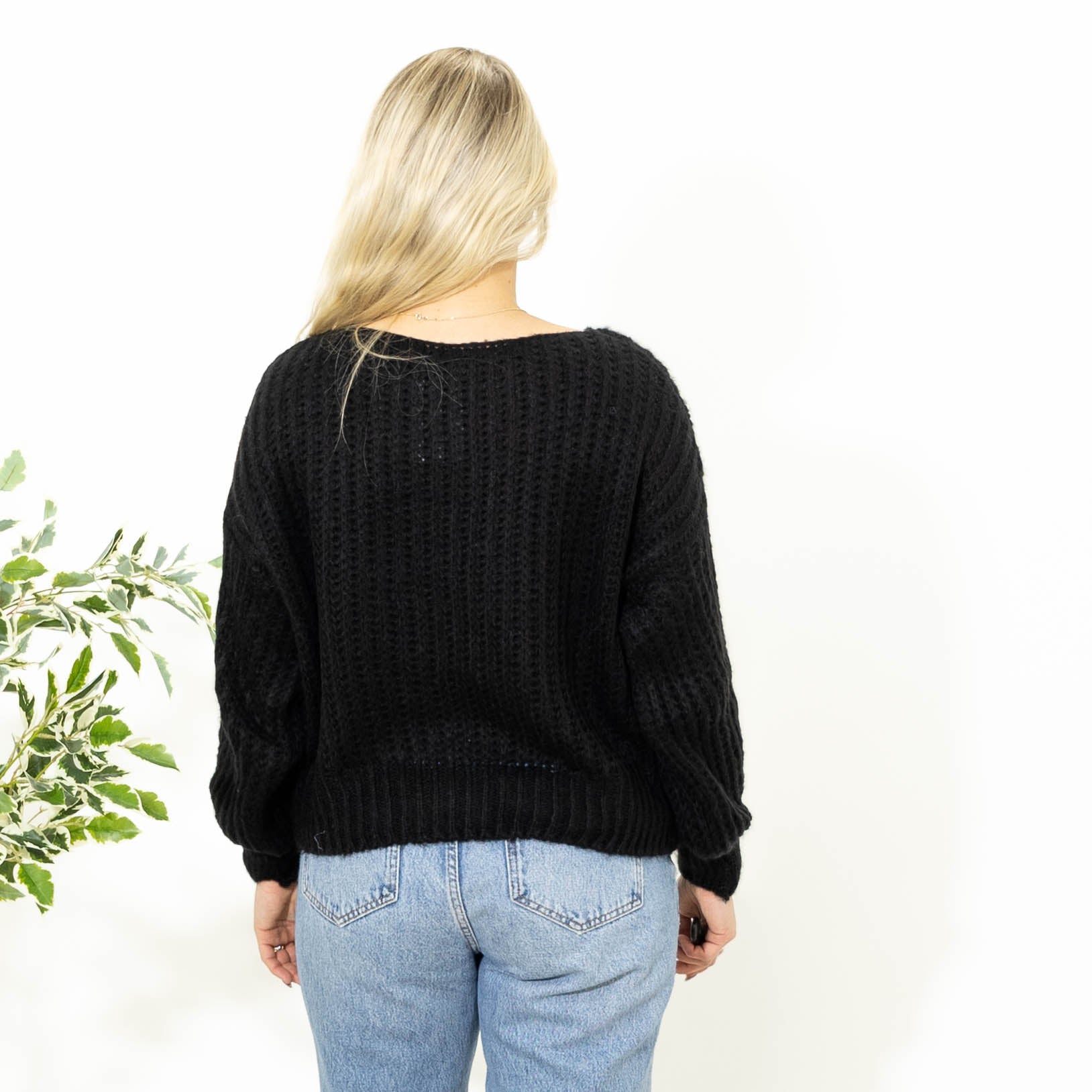 Nanny kort strik, Sort