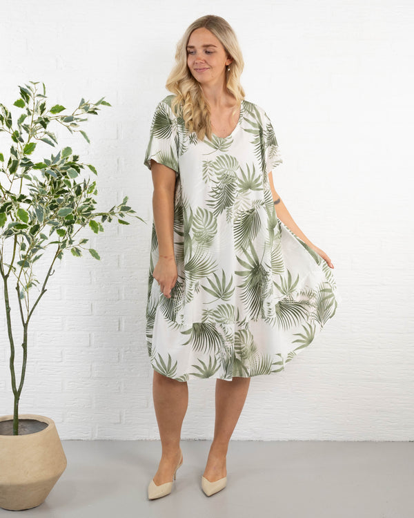 Susanne tunika kjole, Khaki