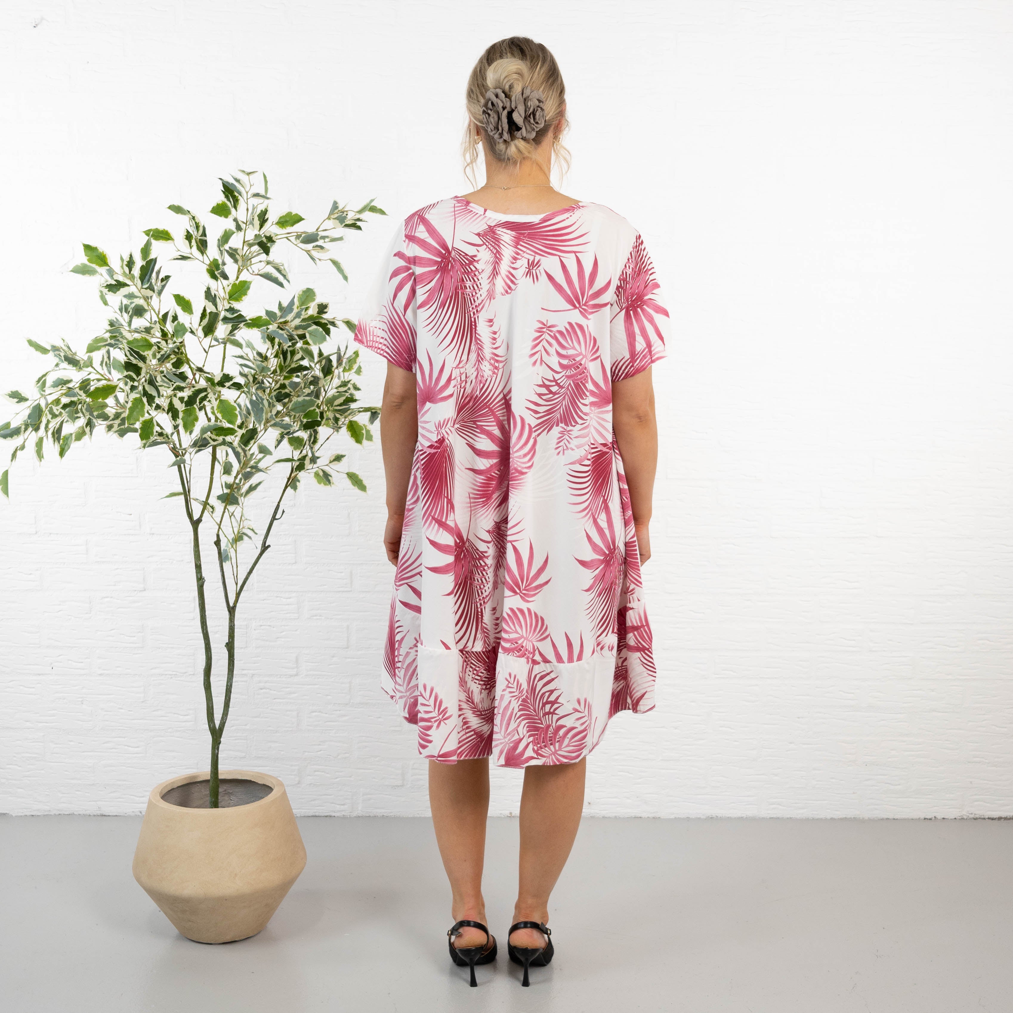 Susanne tunika kjole, Mørk rosa
