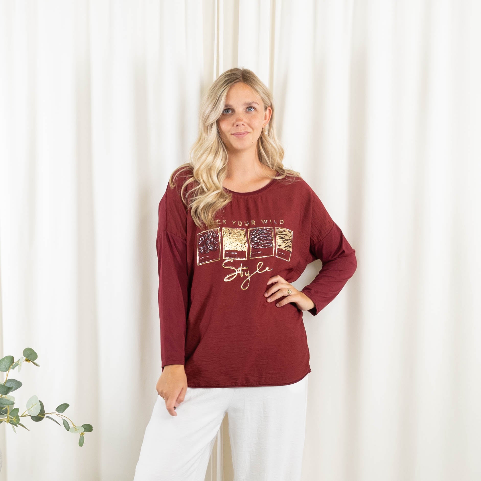 Blake t-shirt, Bordeaux