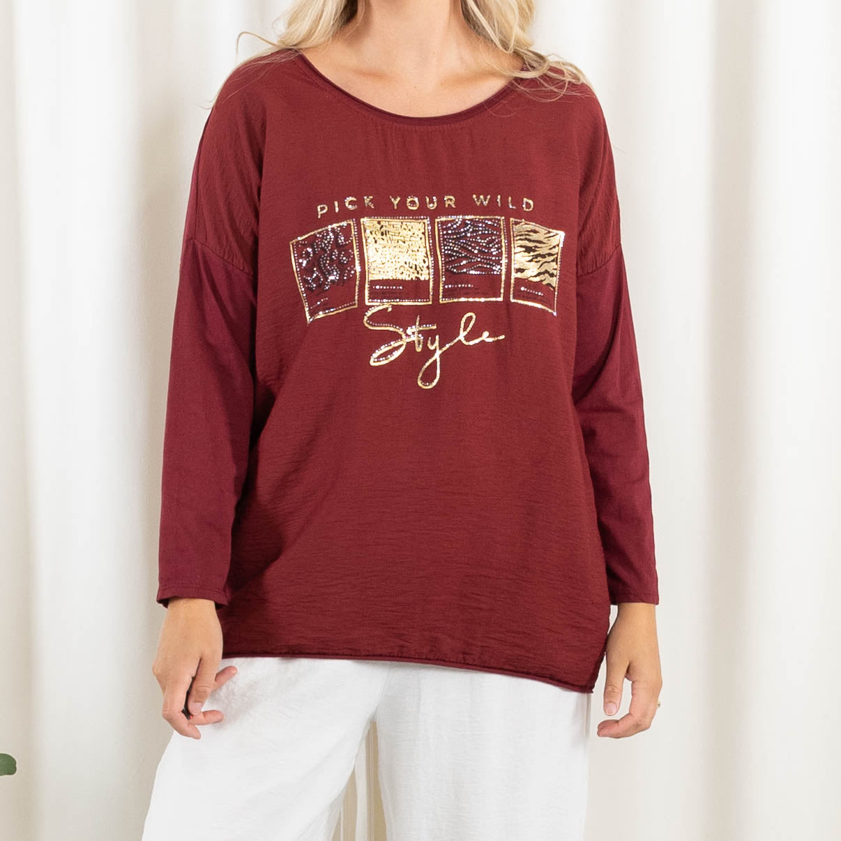 Blake t-shirt, Bordeaux