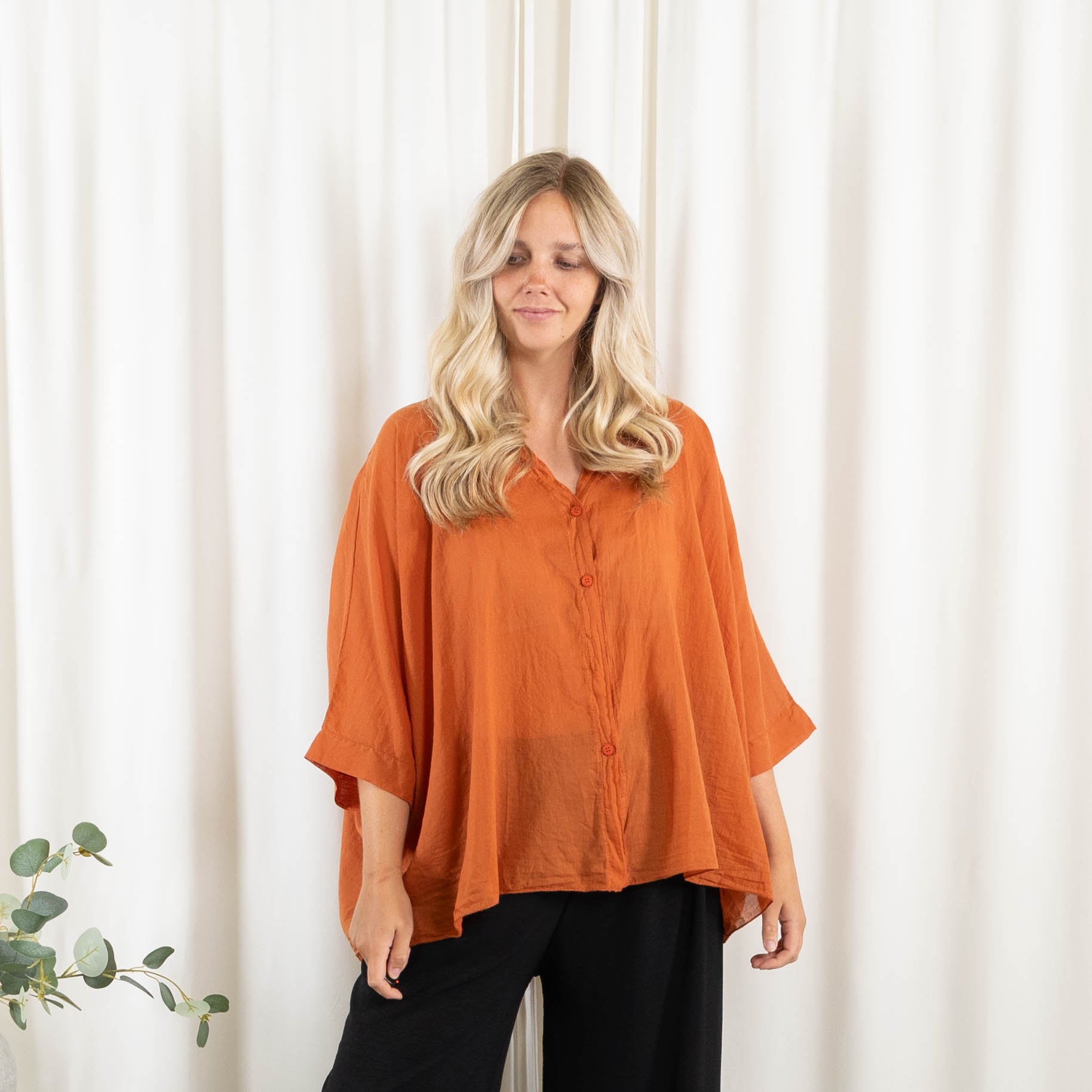 Hazel bluse, Terracotta