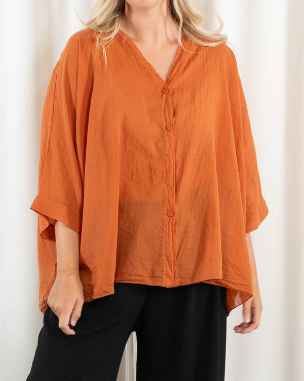 Hazel bluse, Terracotta