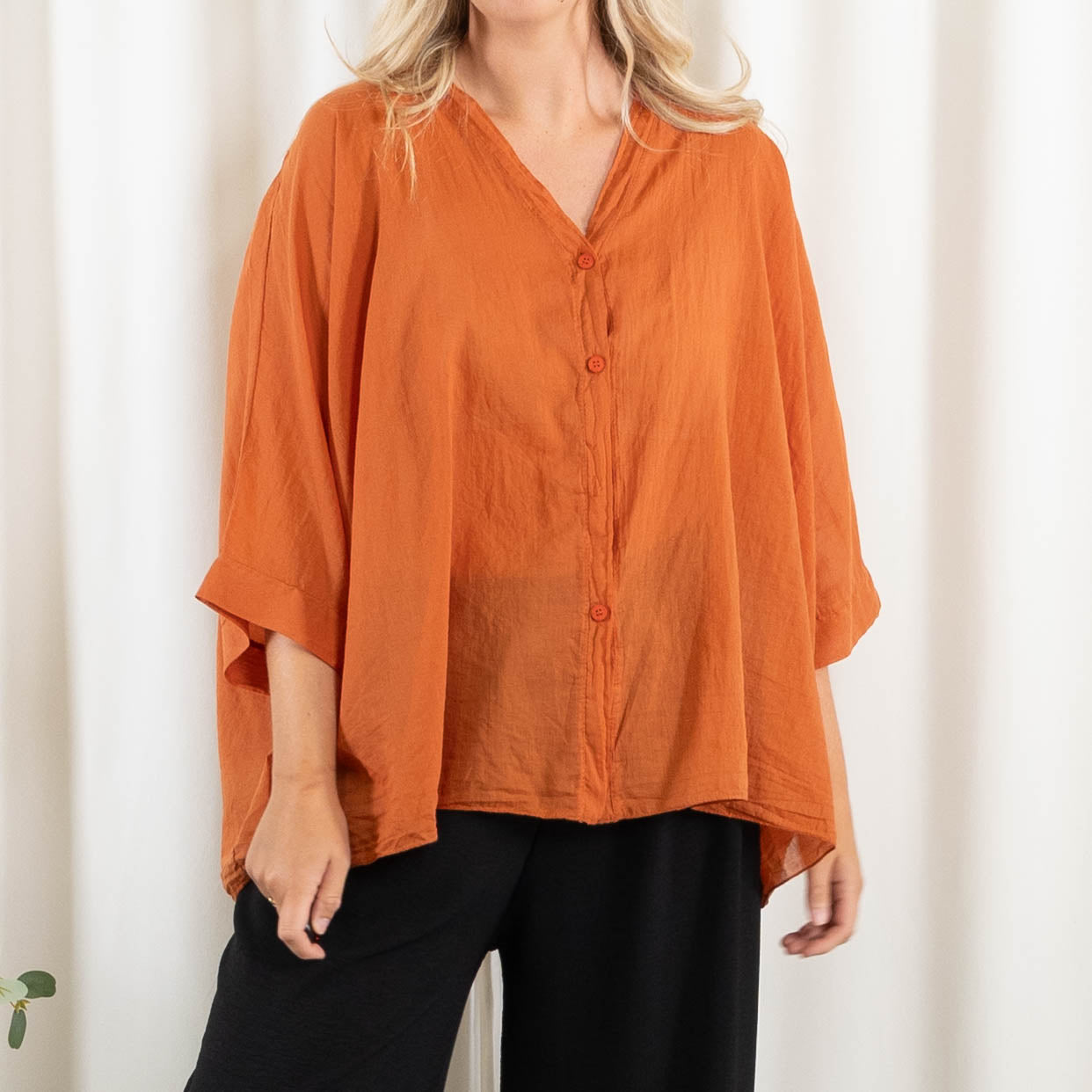 Hazel bluse, Terracotta
