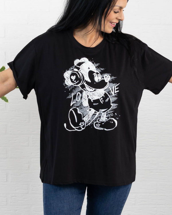 Mickey t-shirt, Sort