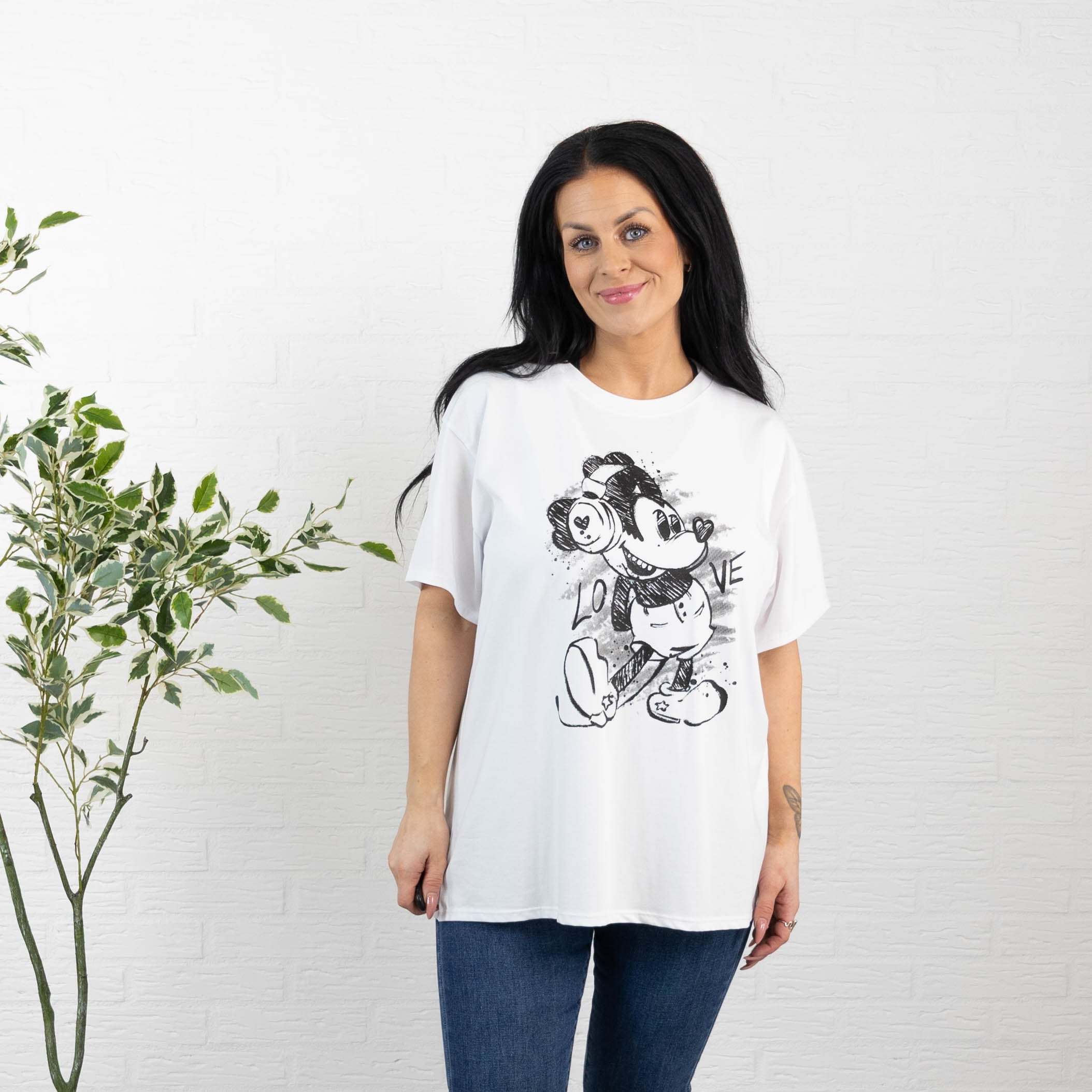 Mickey t-shirt, Hvid