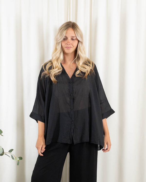 Hazel bluse, Sort