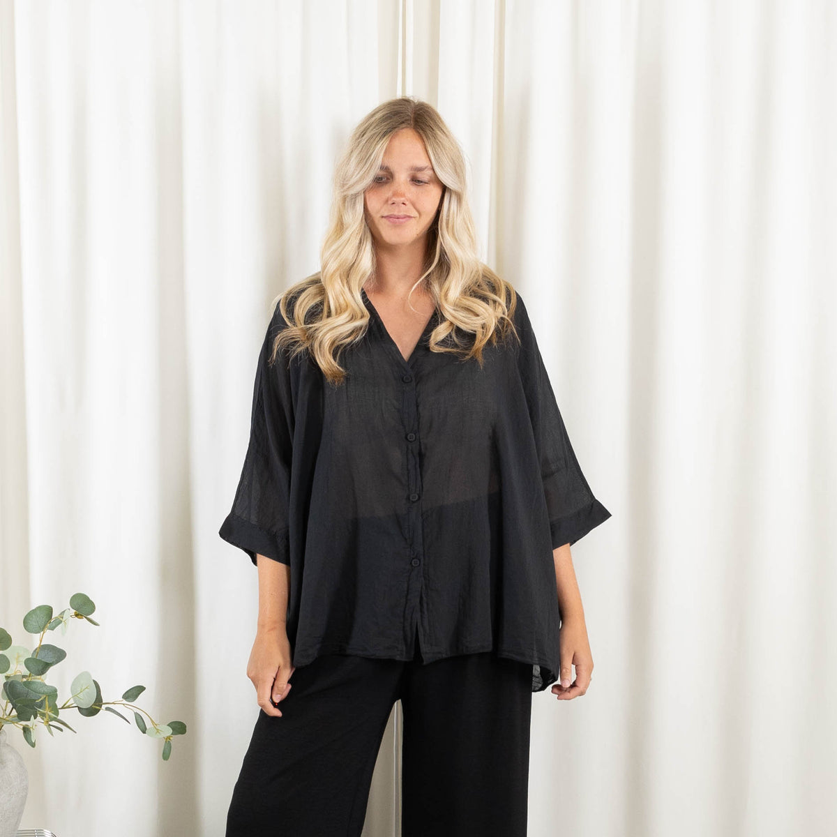 Hazel bluse, Sort