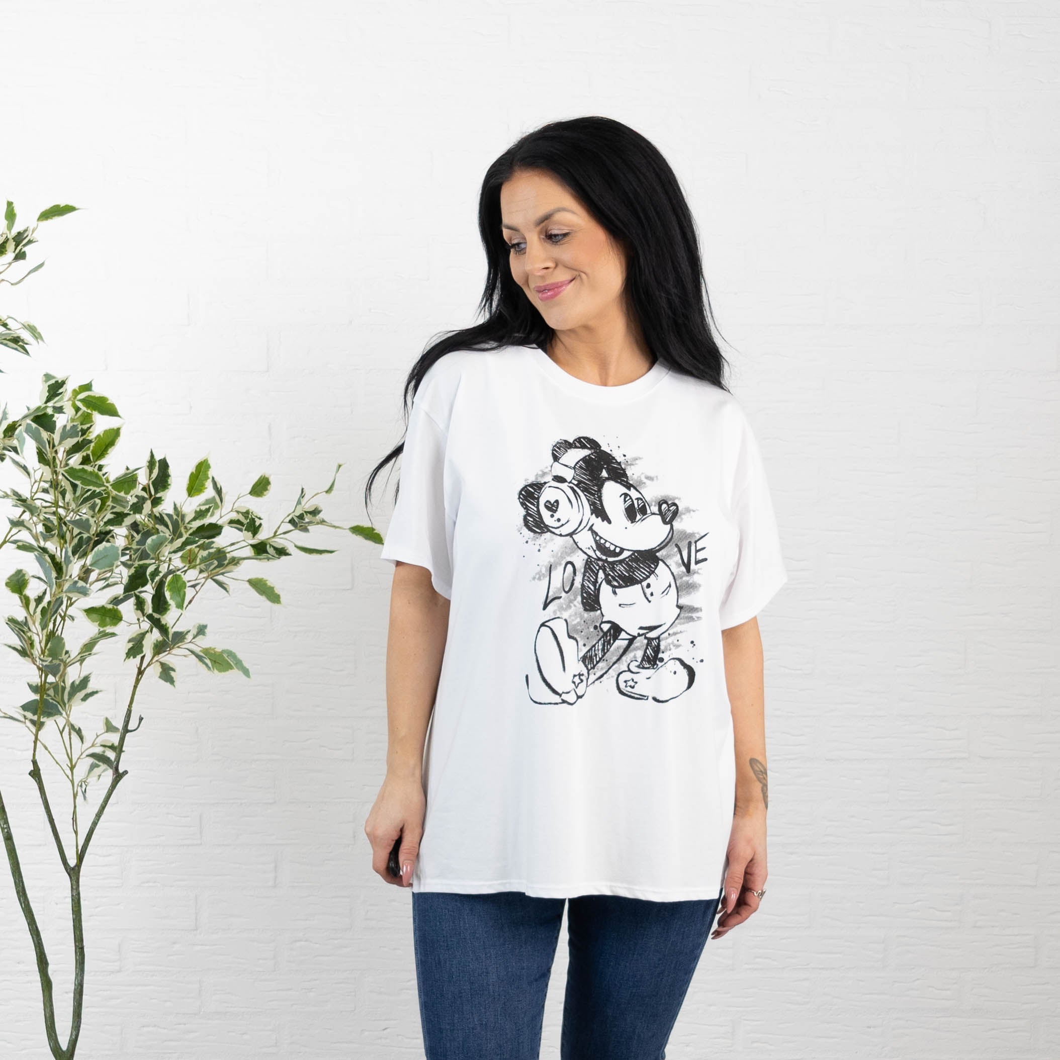 Mickey t-shirt, Hvid