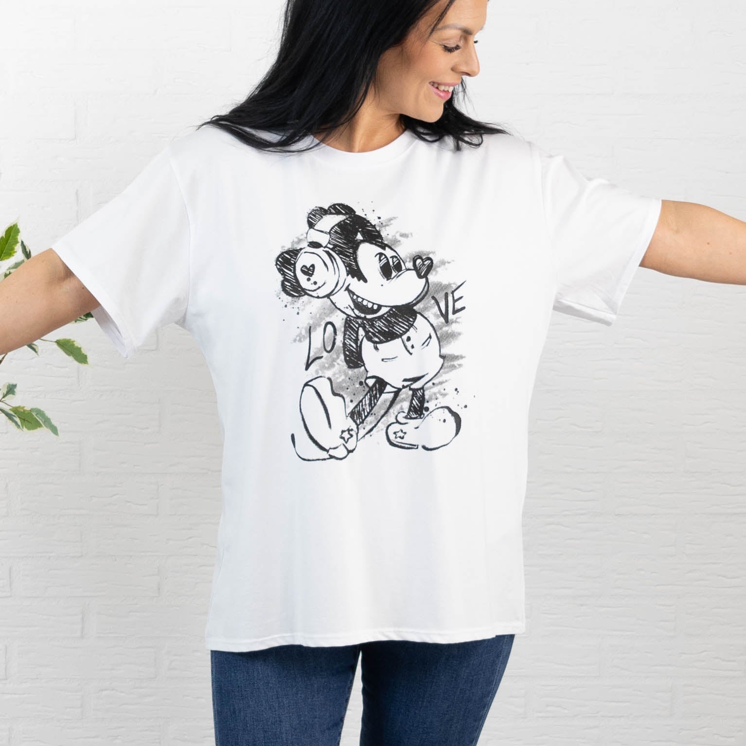 Mickey t-shirt, Hvid