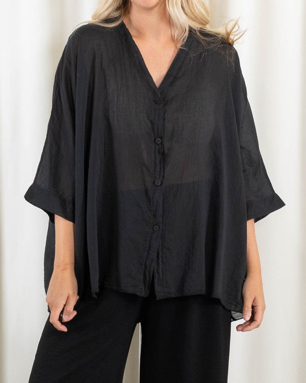 Hazel bluse, Sort