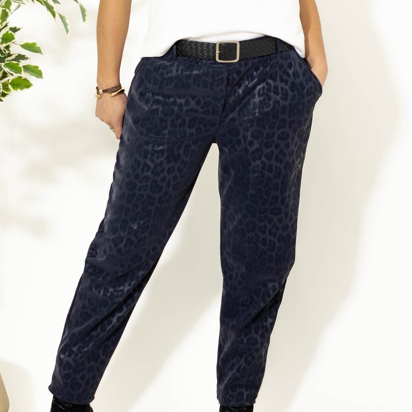 Åse leopardbukser, Navy