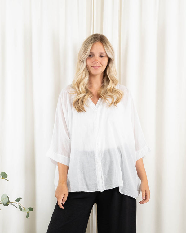 Hazel bluse, Hvid