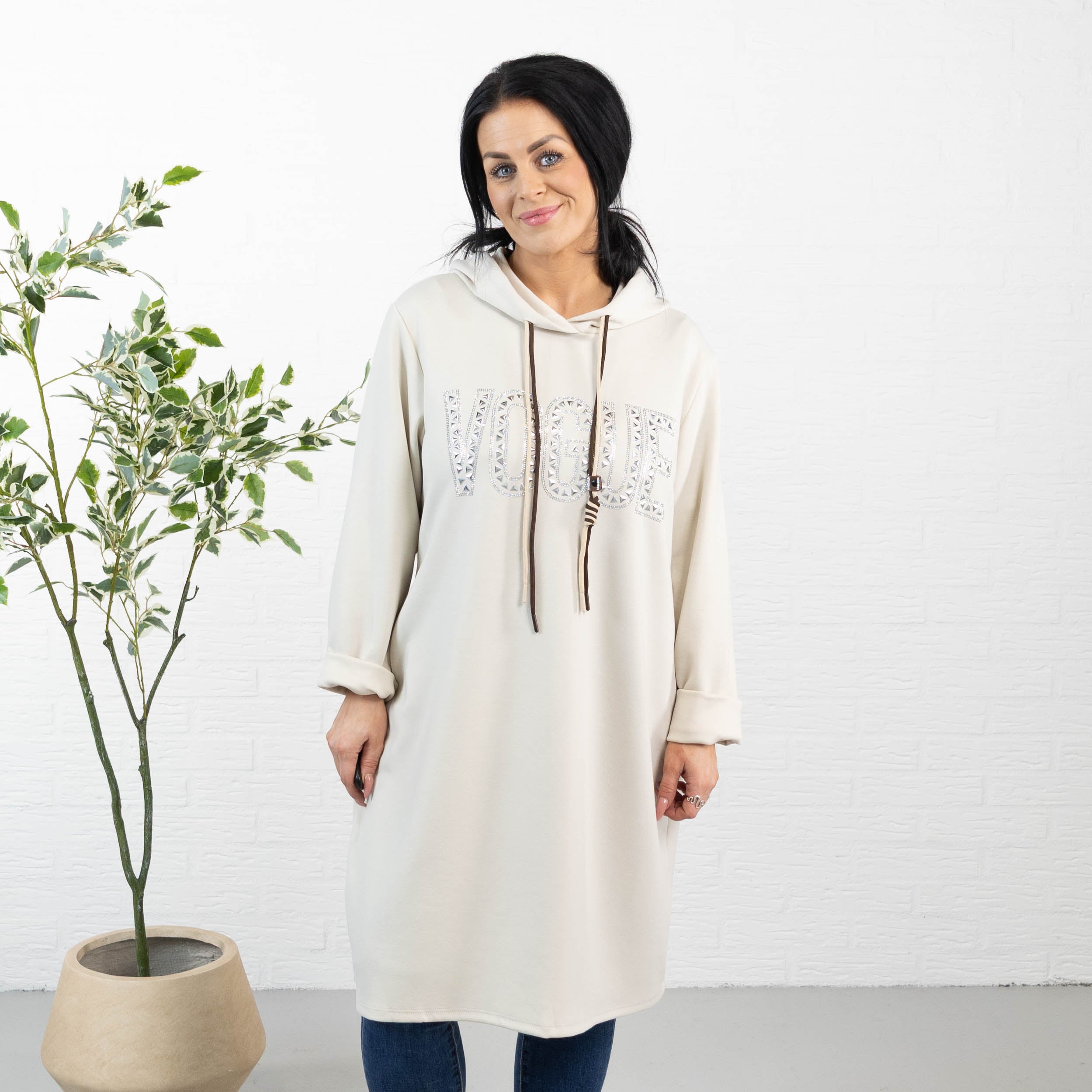 Vogue sweatshirt/tunika, Beige