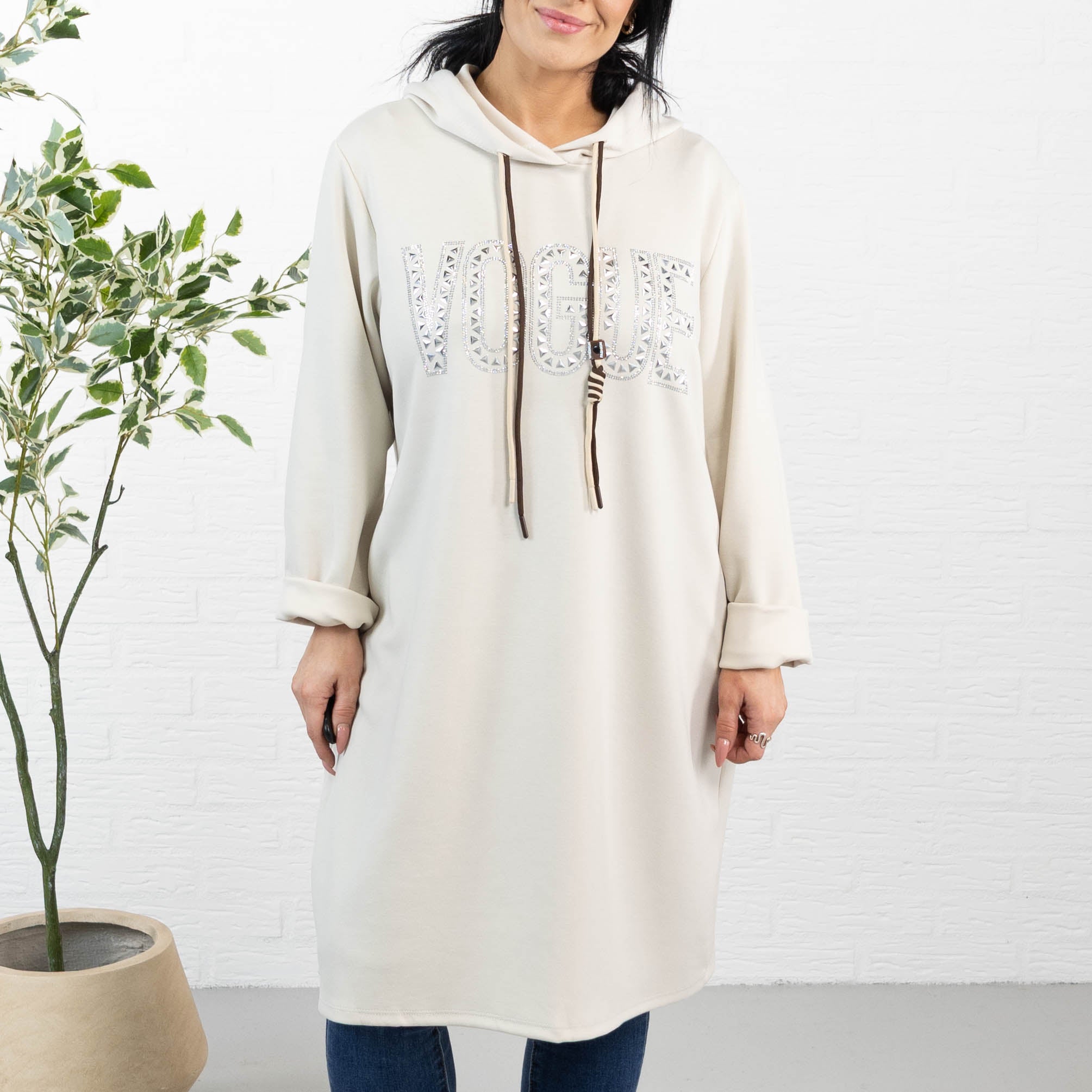 Vogue sweatshirt/tunika, Beige