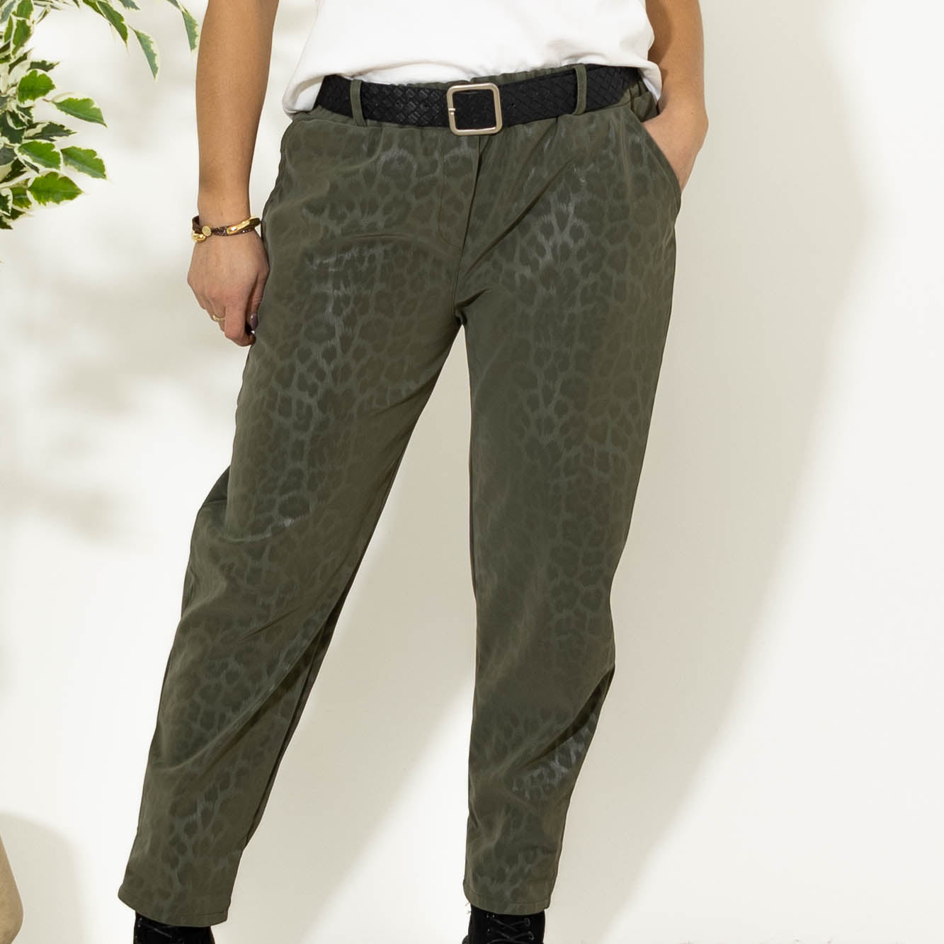 Åse leopardbukser, Khaki