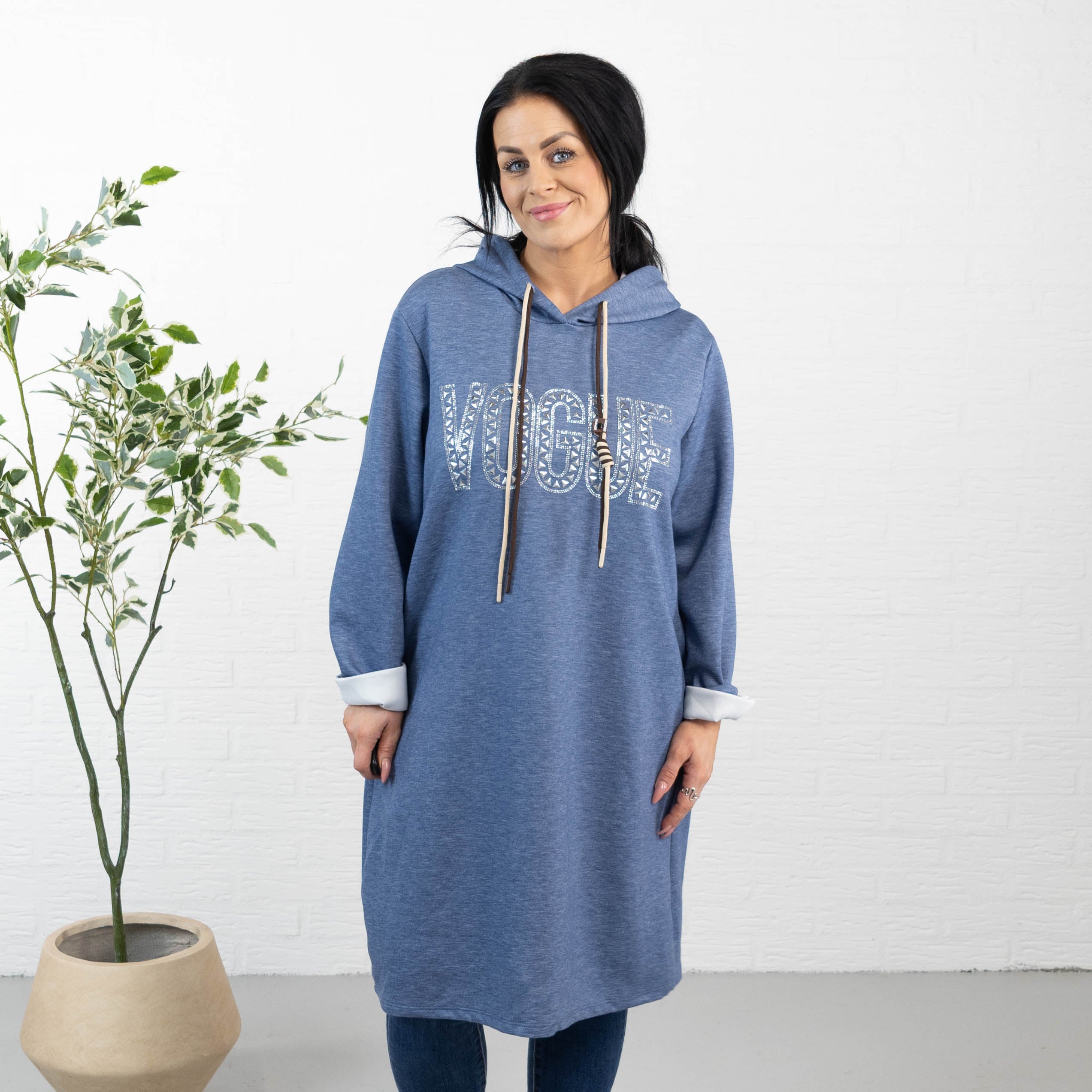 Vogue sweatshirt/tunika, Denim blå