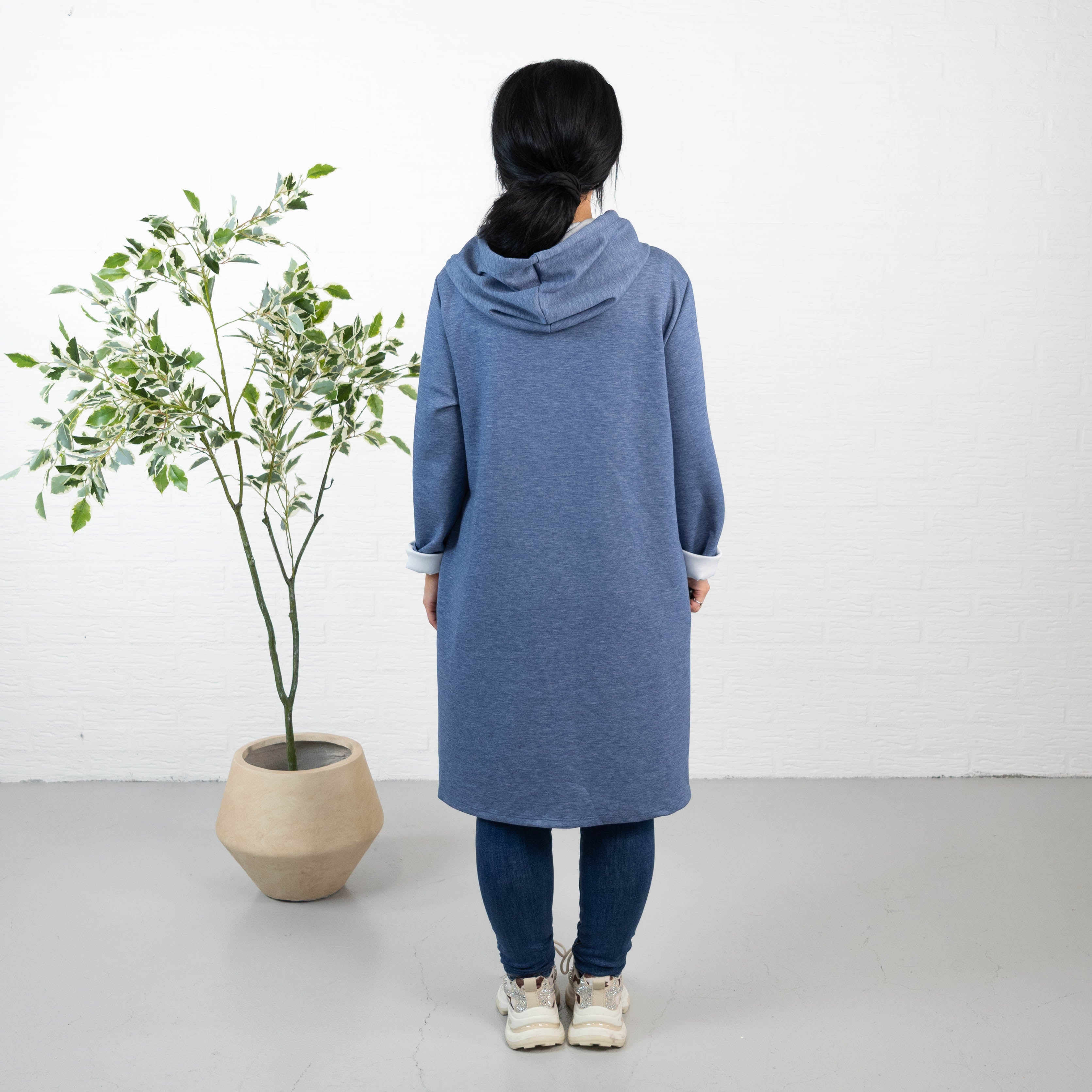 Vogue sweatshirt/tunika, Denim blå