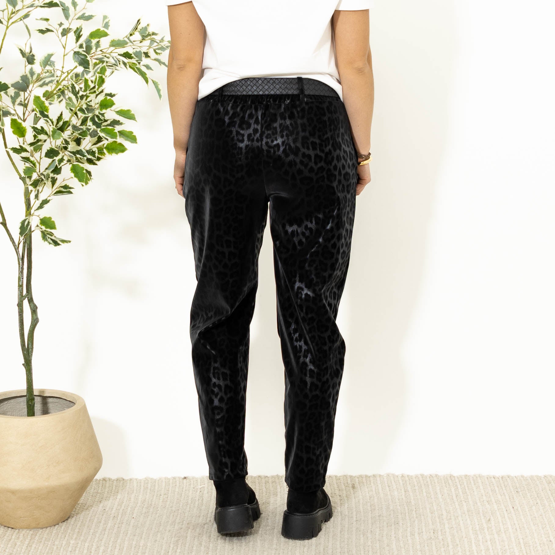 Åse leopardbukser, Sort