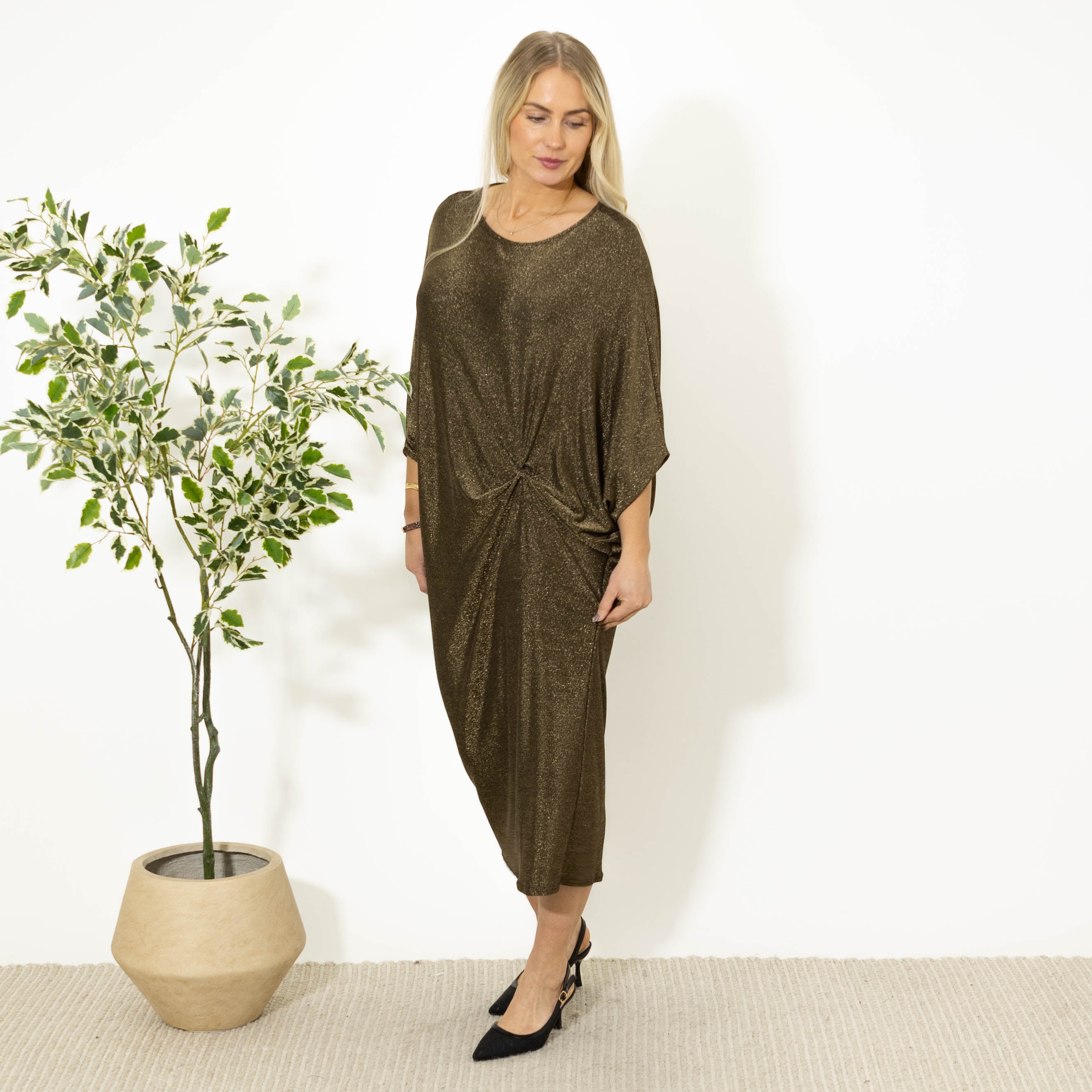 Faith glimmer kjole, Guld