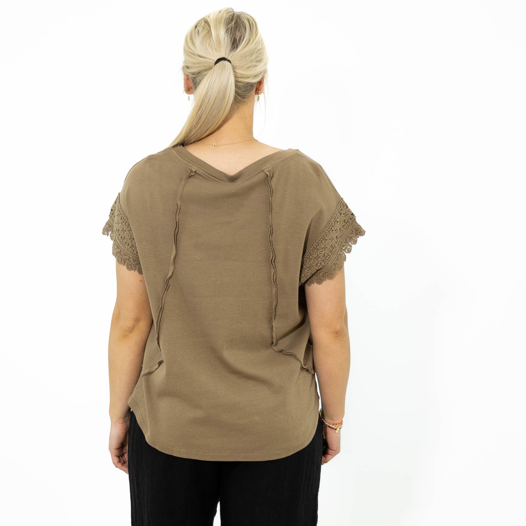 Violetta bomulds t-shirt, Camel