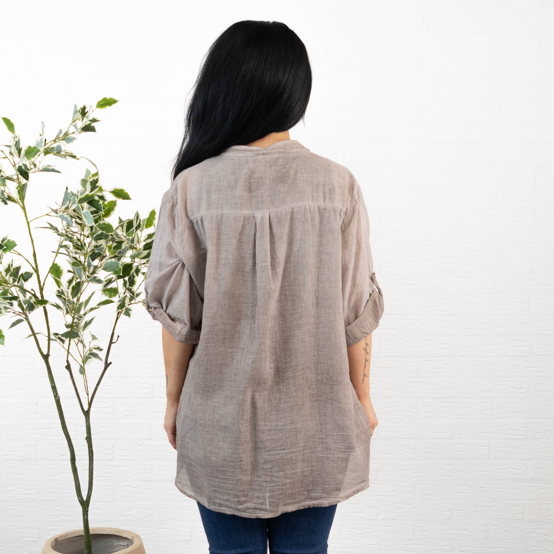 Nebraska skjorte, Taupe