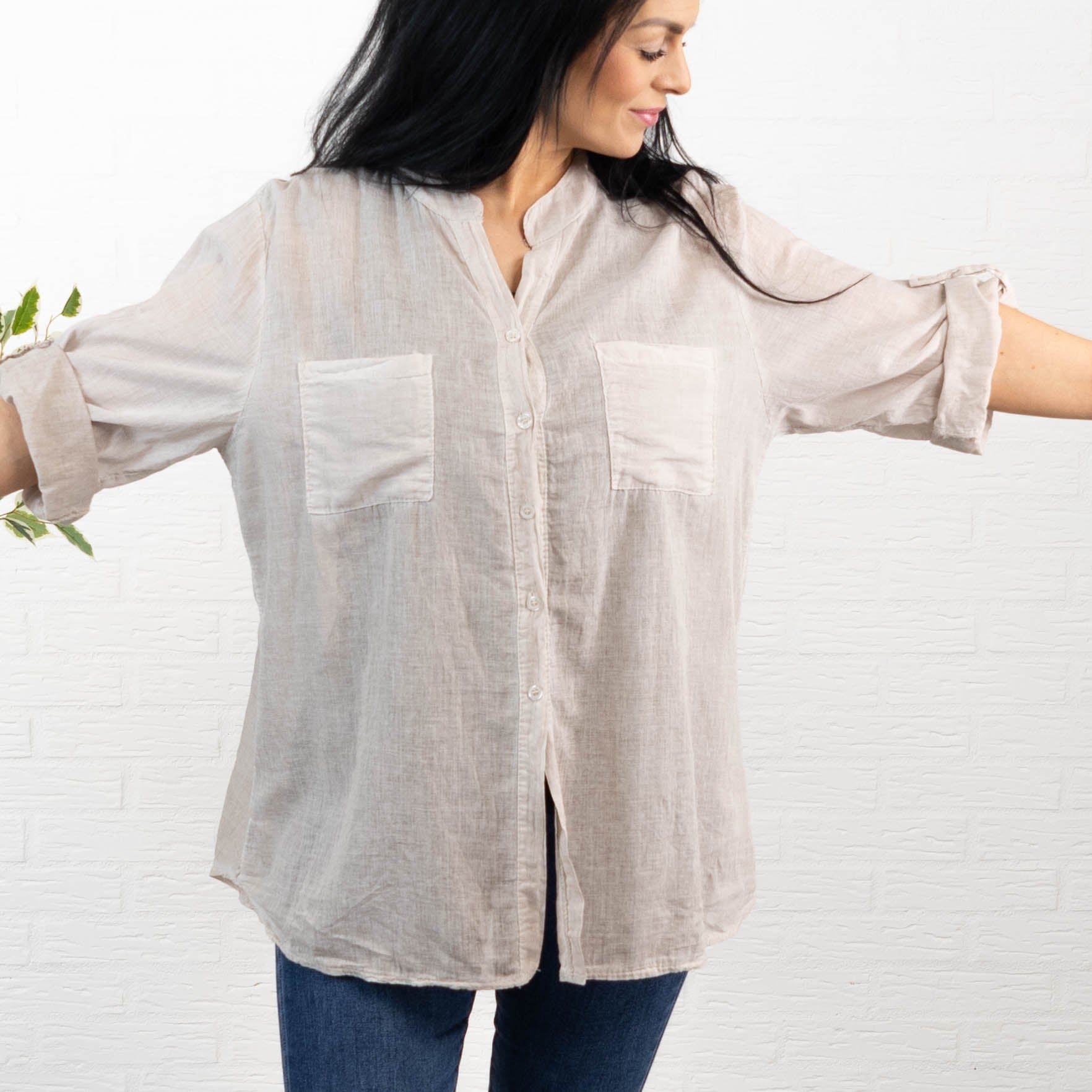 Nebraska skjorte, Beige