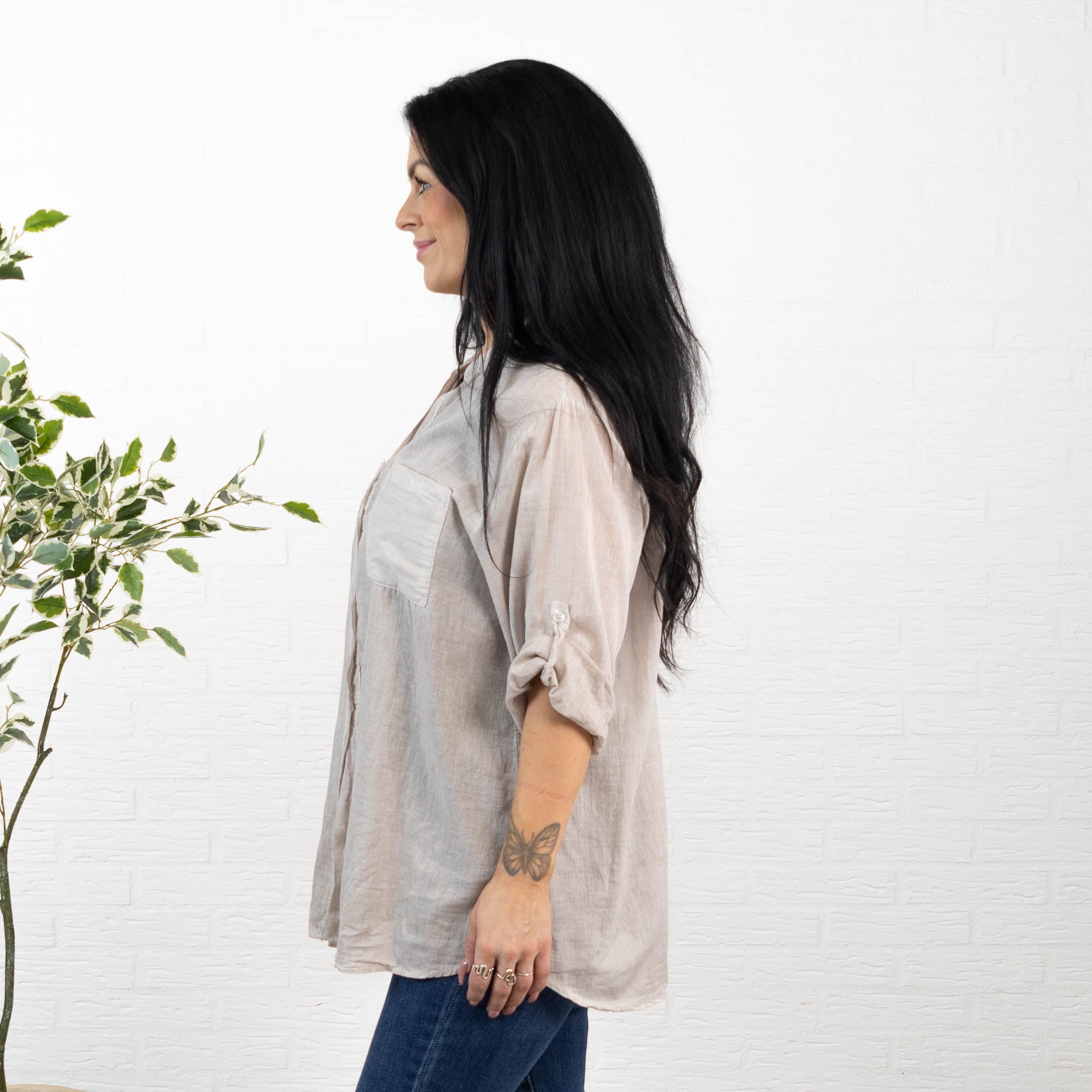 Nebraska skjorte, Beige