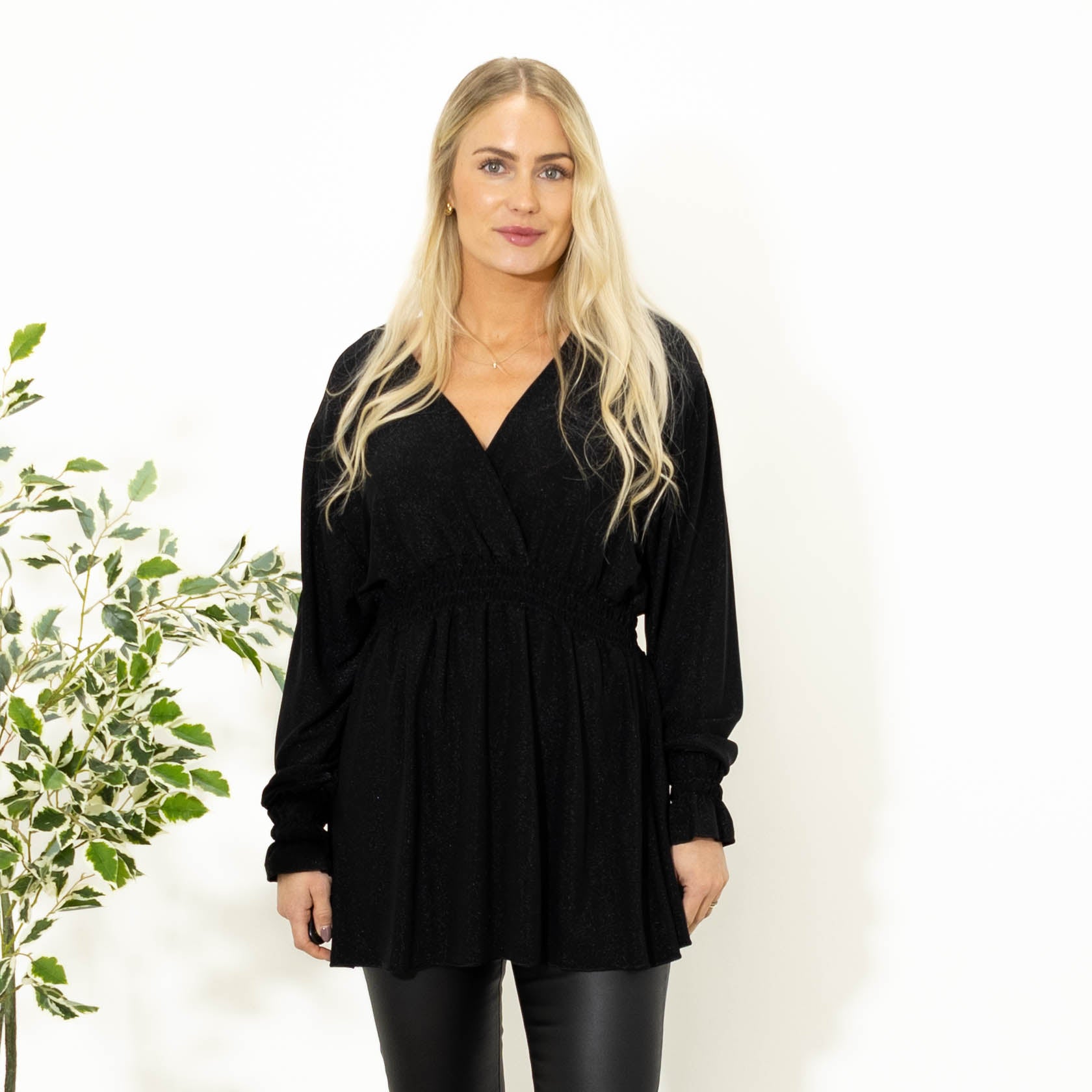 Wally glimmer tunika, Sort