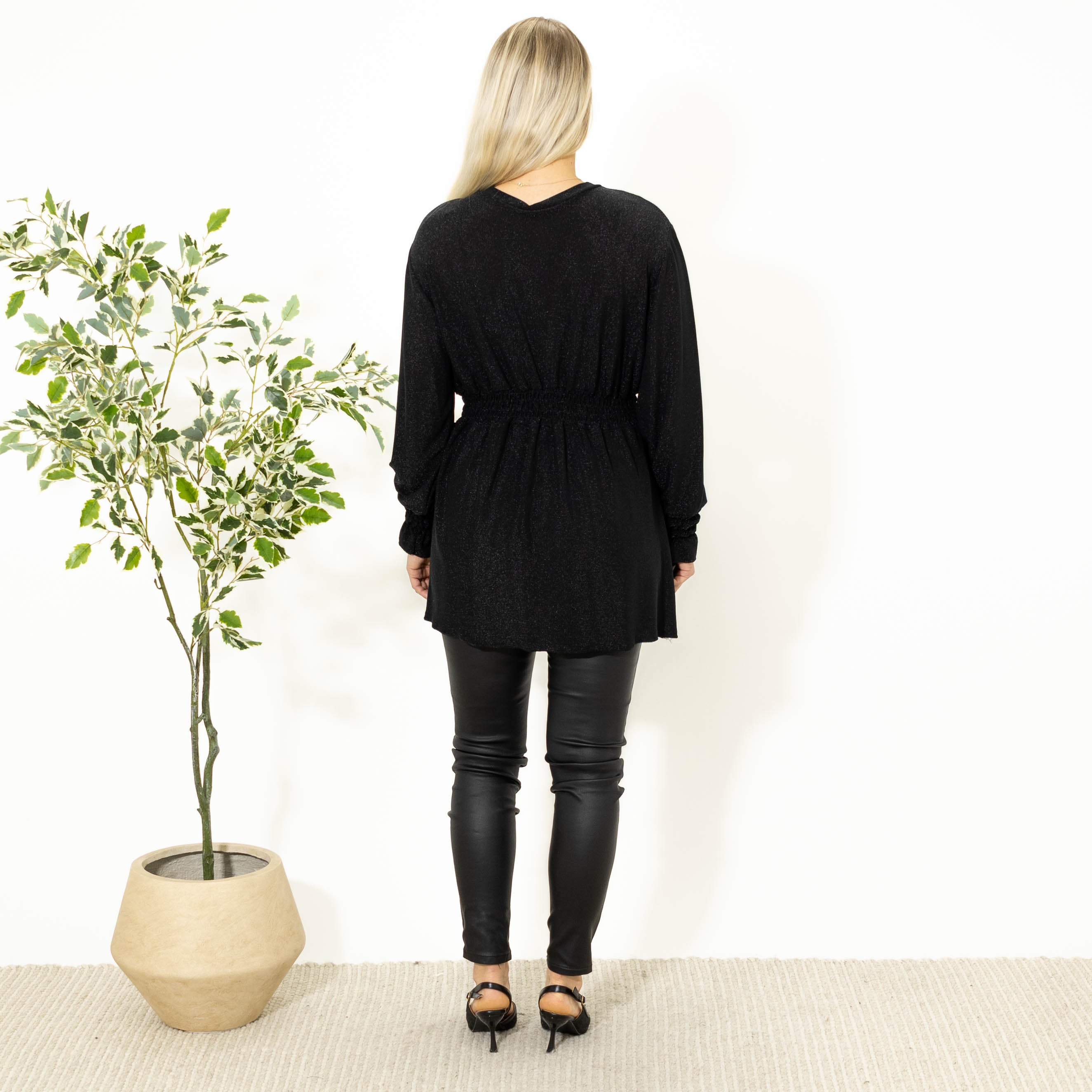 Wally glimmer tunika, Sort