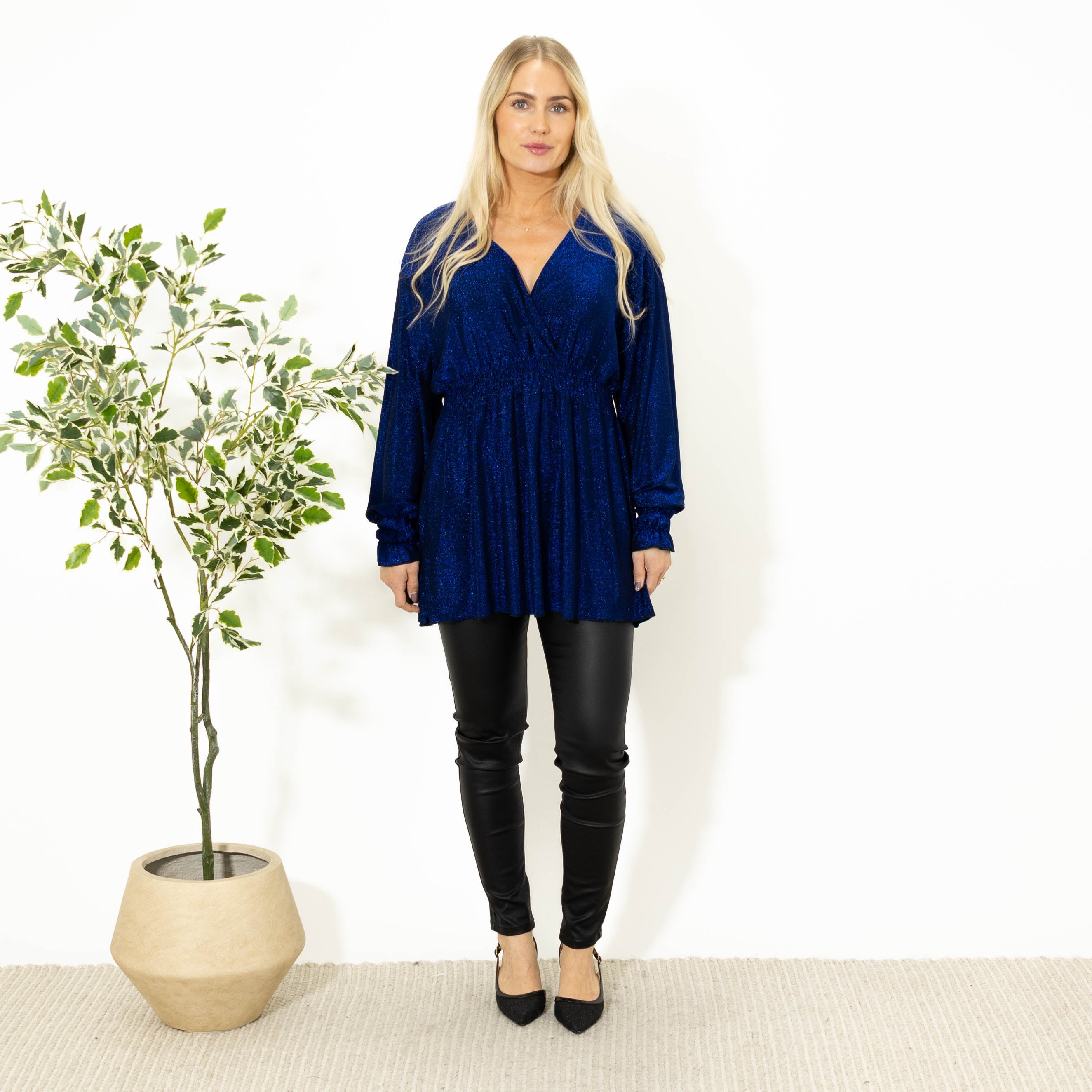 Wally glimmer tunika, Blå