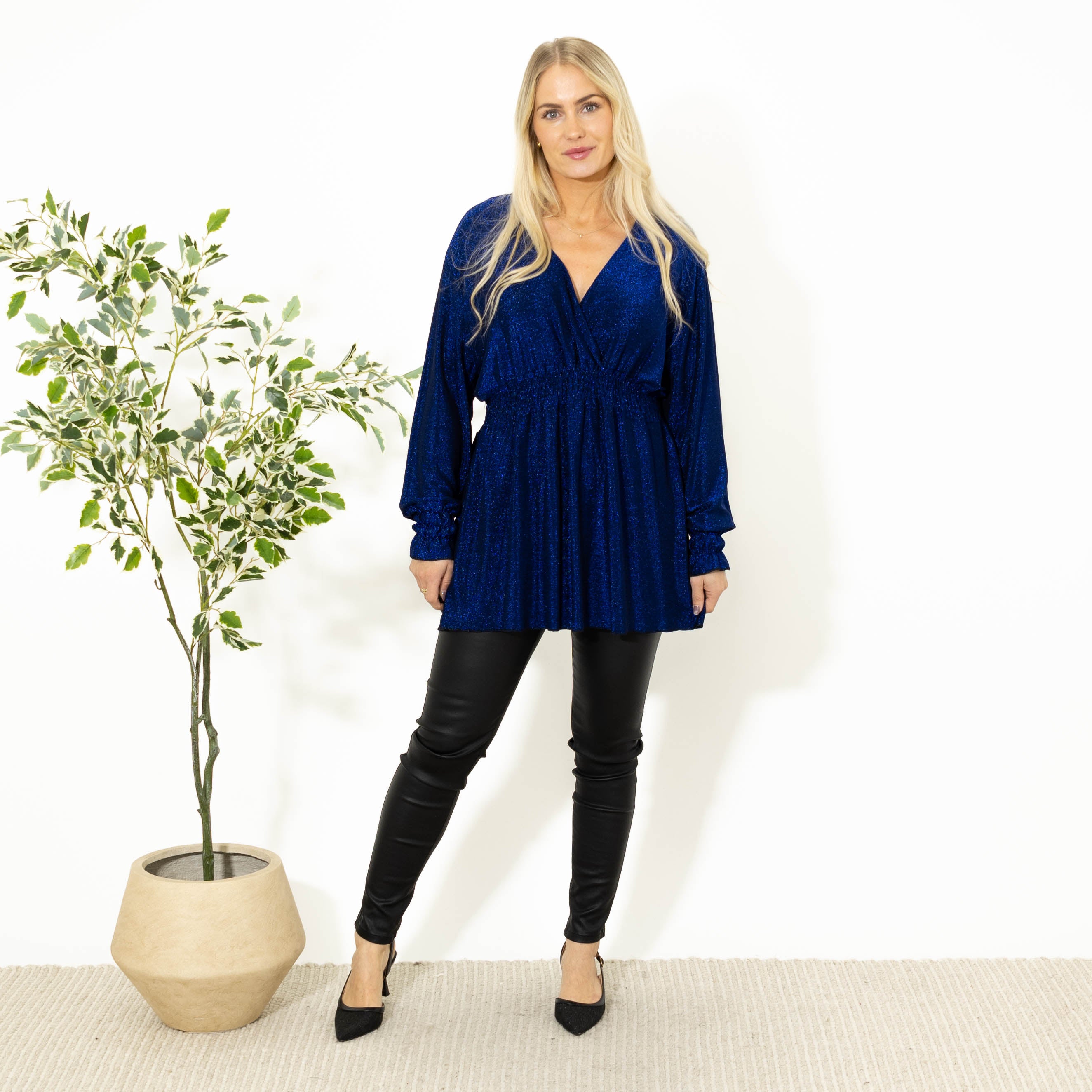 Wally glimmer tunika, Blå