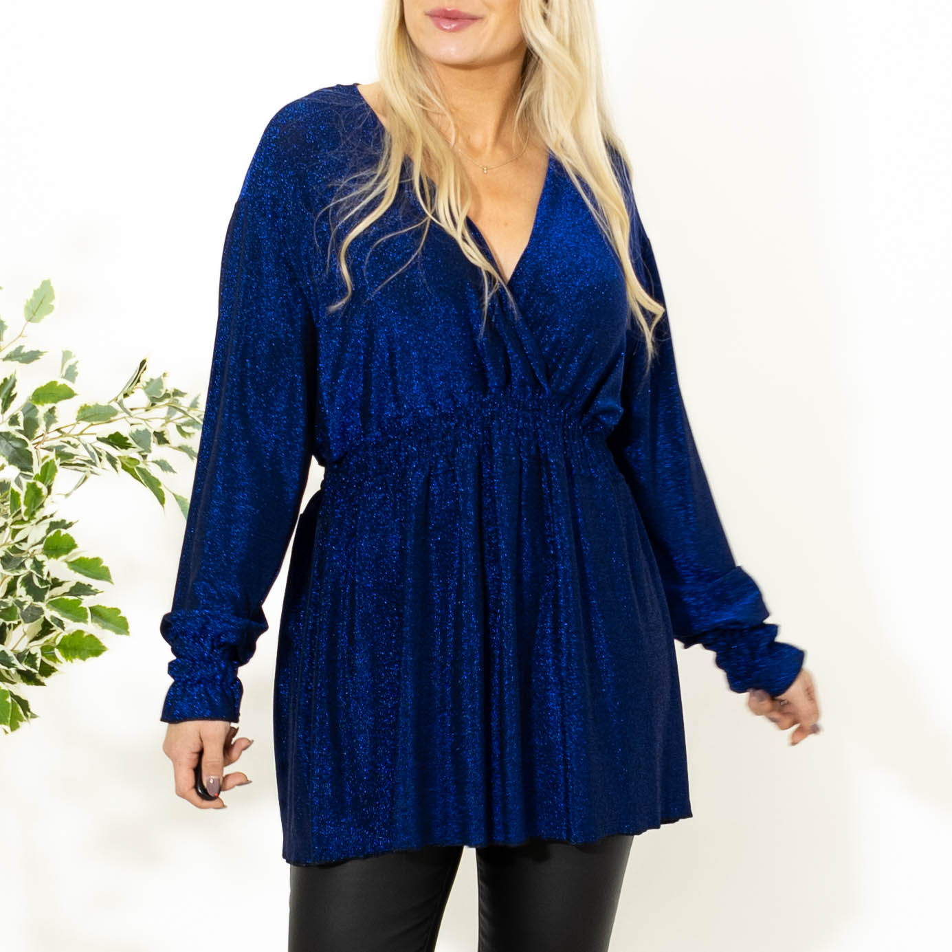 Wally glimmer tunika, Blå