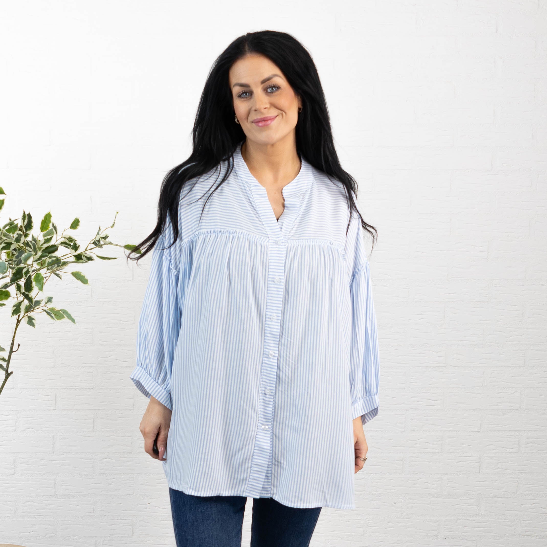 Oklahoma skjorte/tunika, Lyseblå