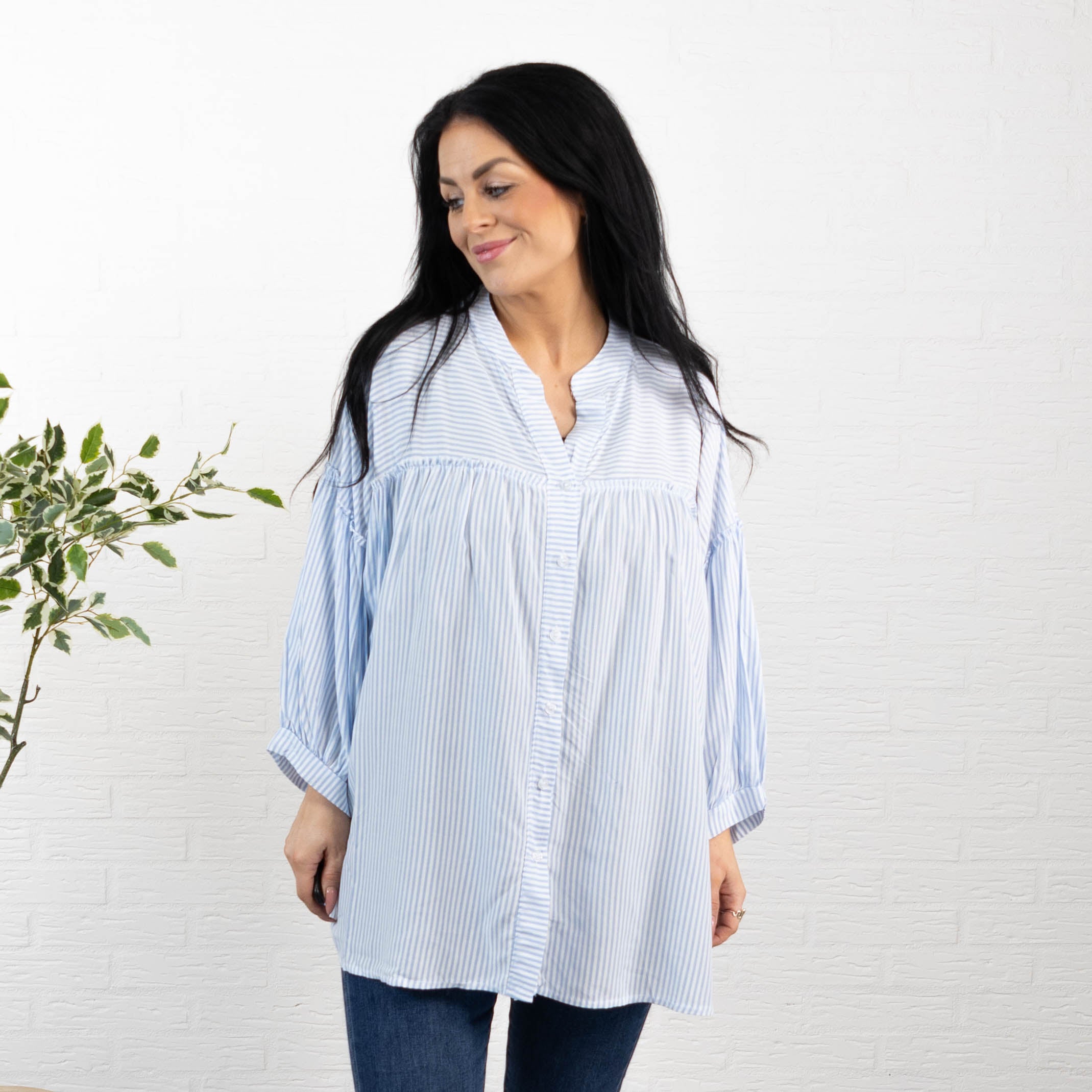 Oklahoma skjorte/tunika, Lyseblå