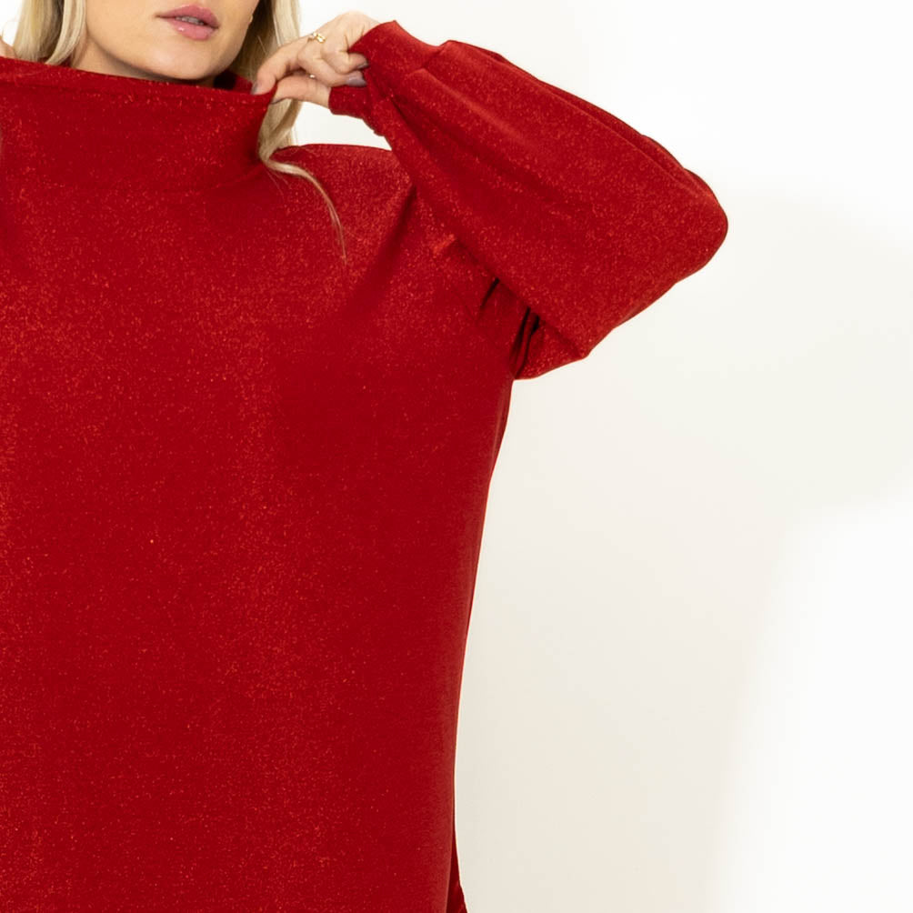 Bebe glimmer overdel, Rød